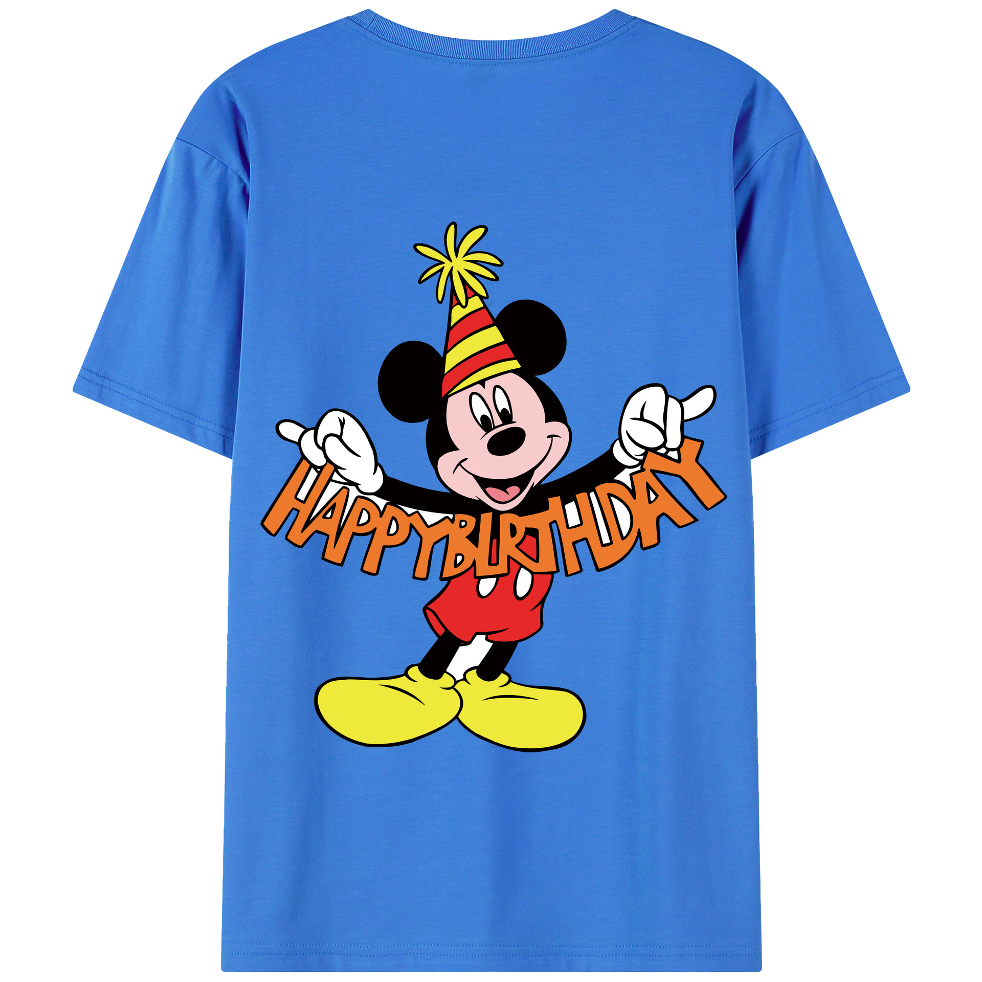 （画像用） ミッキーマウス Mickey Mouse 綿100％半袖Tシャツ（背面プリント）