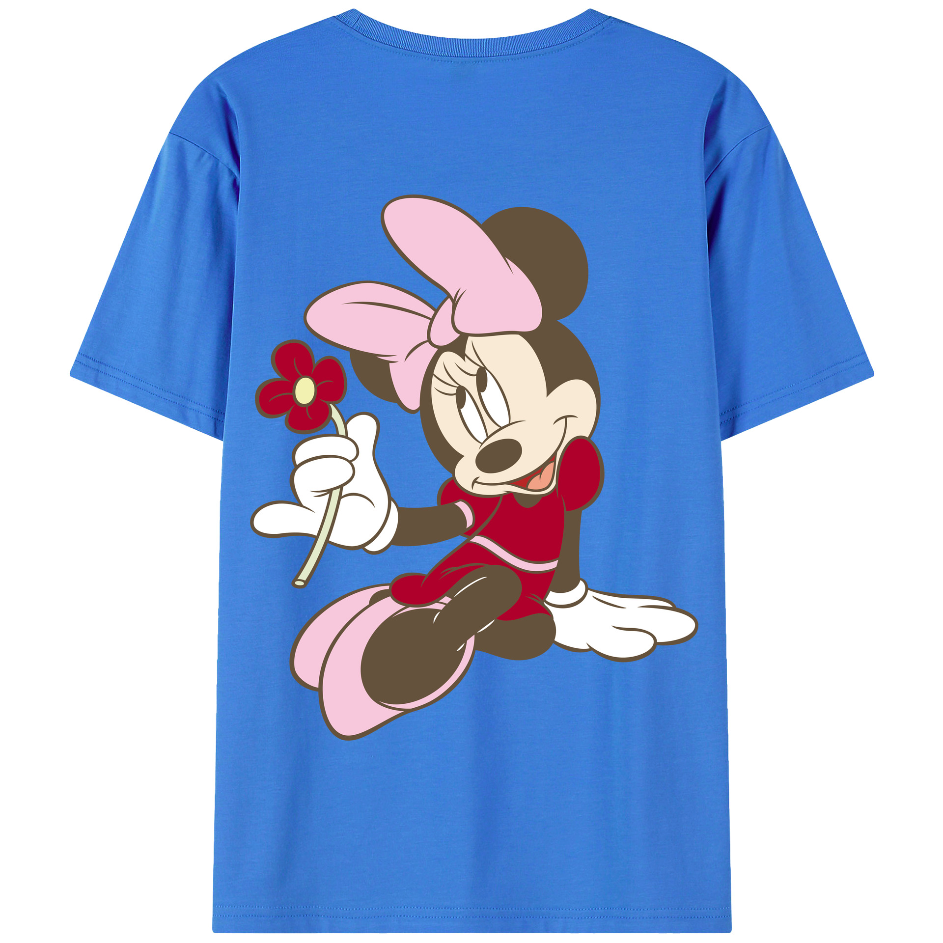 （画像用） ミッキーマウス Mickey Mouse 綿100％半袖Tシャツ（背面プリント）