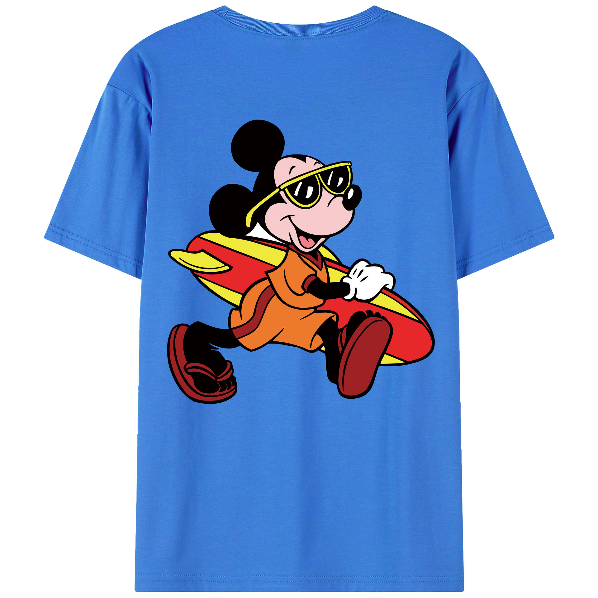 （画像用） ミッキーマウス Mickey Mouse 綿100％半袖Tシャツ（背面プリント）