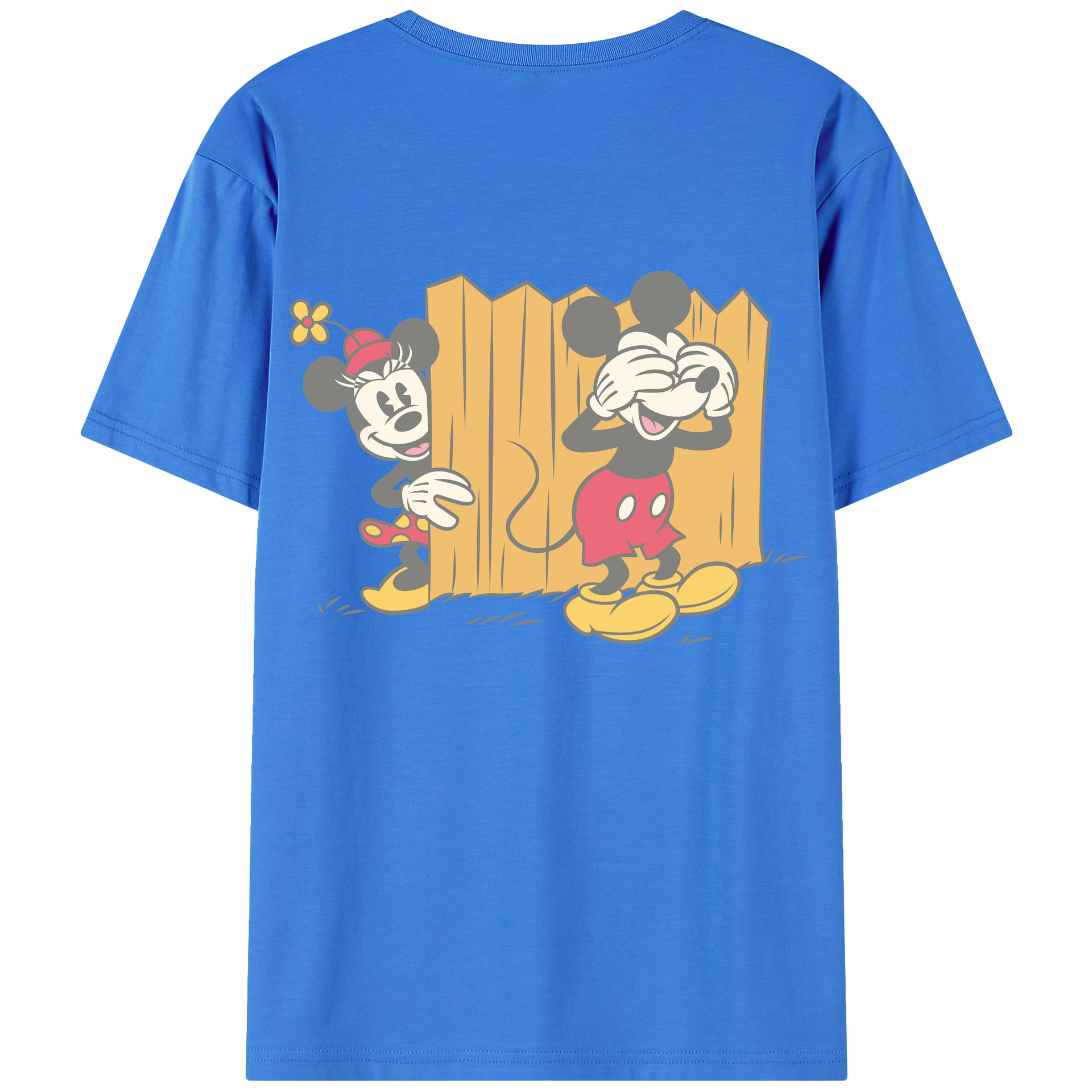 （画像用） ミッキーマウス Mickey Mouse 綿100％半袖Tシャツ（背面プリント）