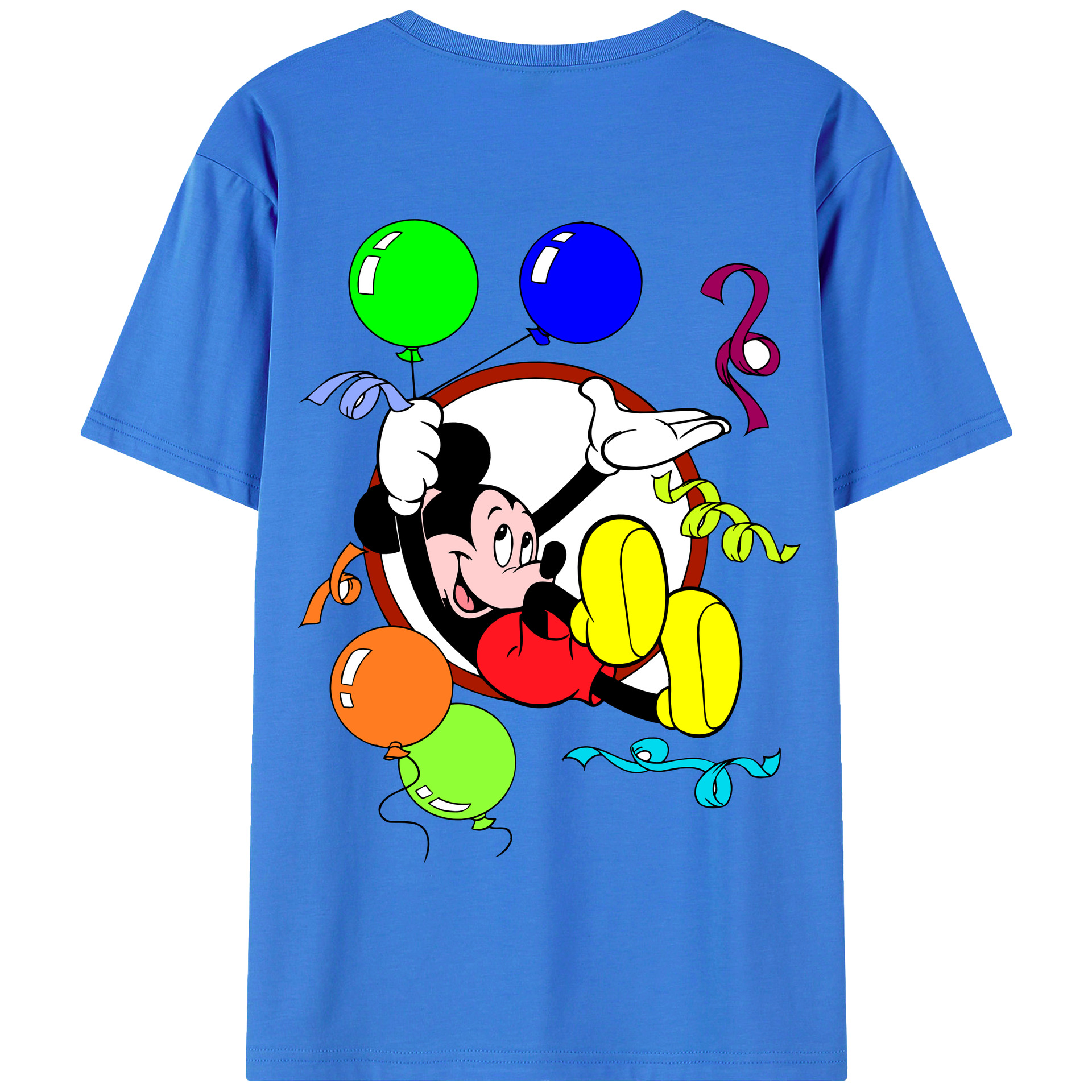 （画像用） ミッキーマウス Mickey Mouse 綿100％半袖Tシャツ（背面プリント）