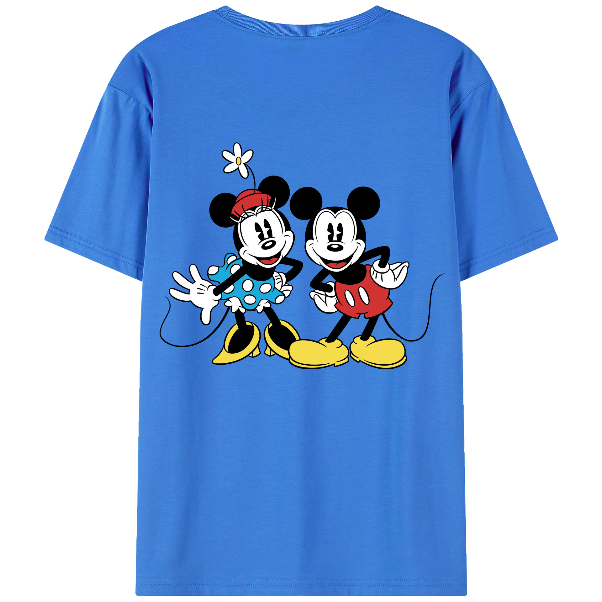 （画像用） ミッキーマウス Mickey Mouse 綿100％半袖Tシャツ（背面プリント）