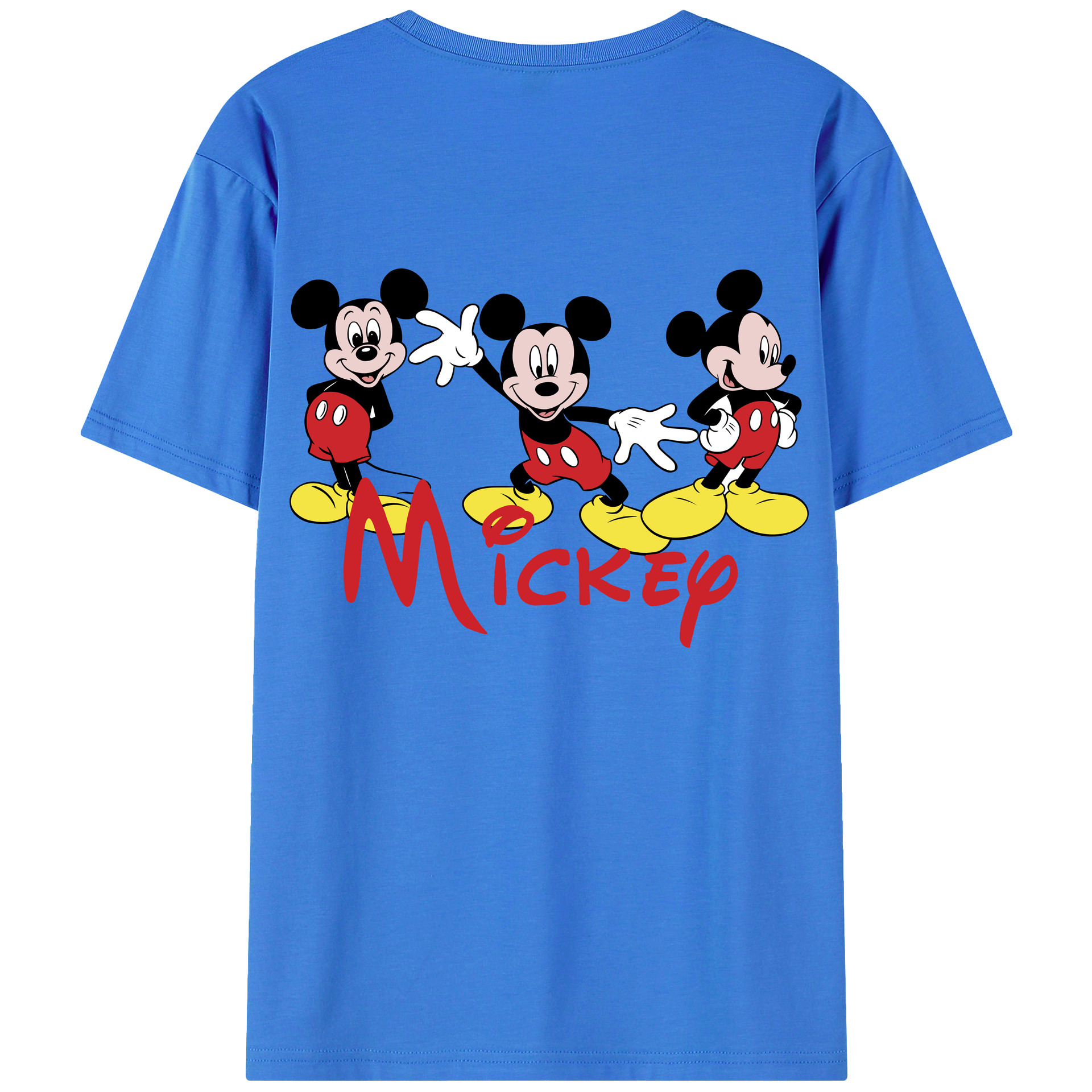 （画像用） ミッキーマウス Mickey Mouse 綿100％半袖Tシャツ（背面プリント）
