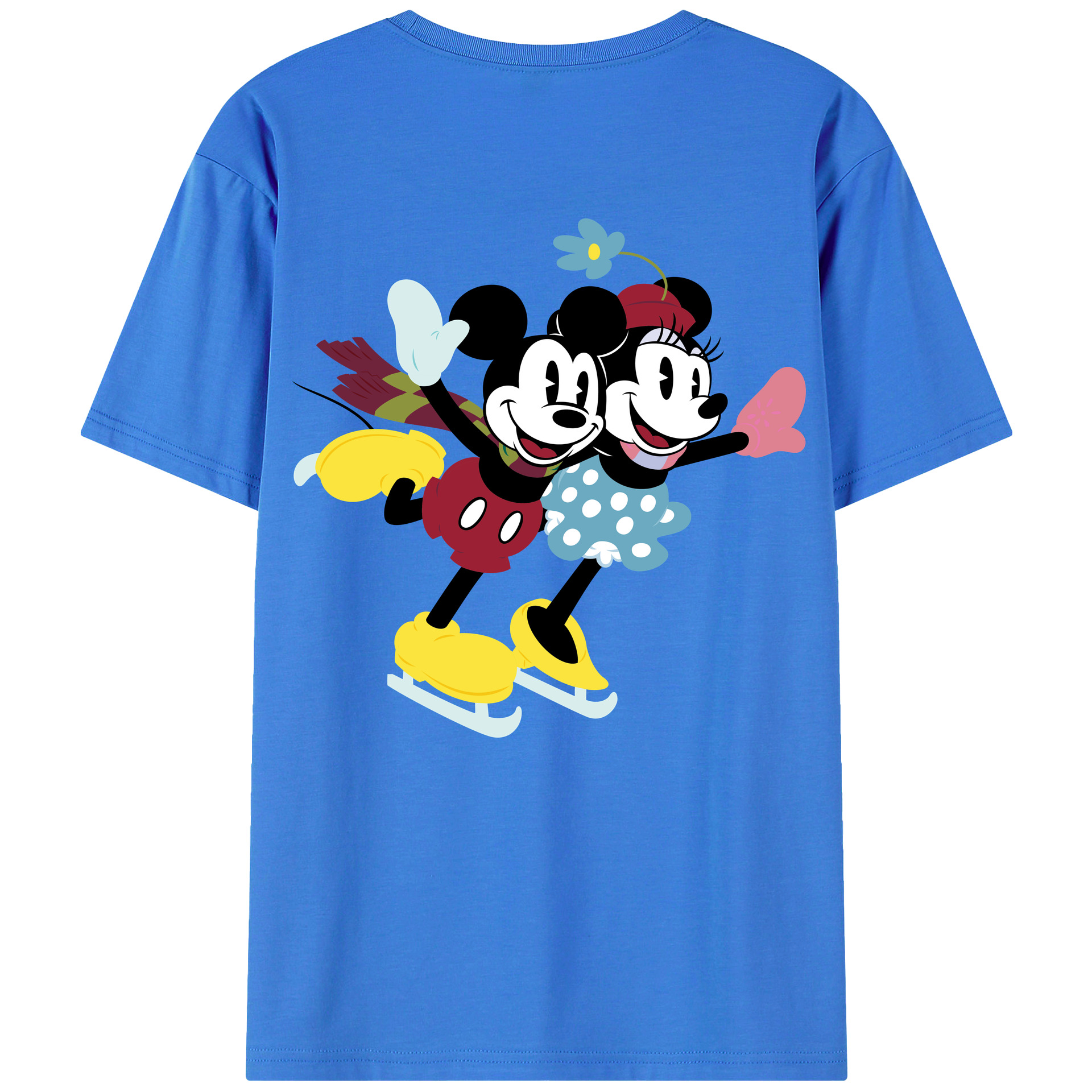 （画像用） ミッキーマウス Mickey Mouse 綿100％半袖Tシャツ（背面プリント）