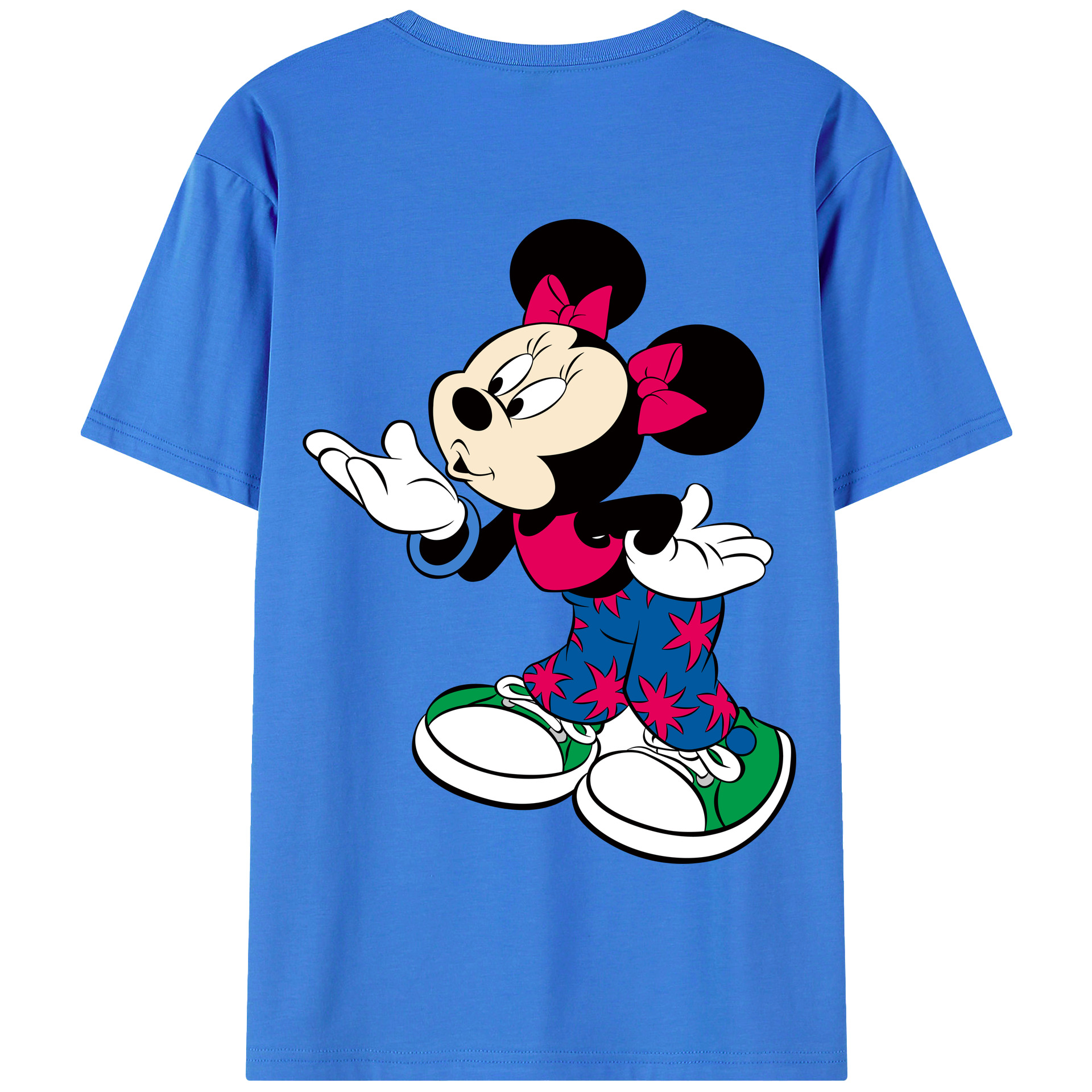 （画像用） ミッキーマウス Mickey Mouse 綿100％半袖Tシャツ（背面プリント）