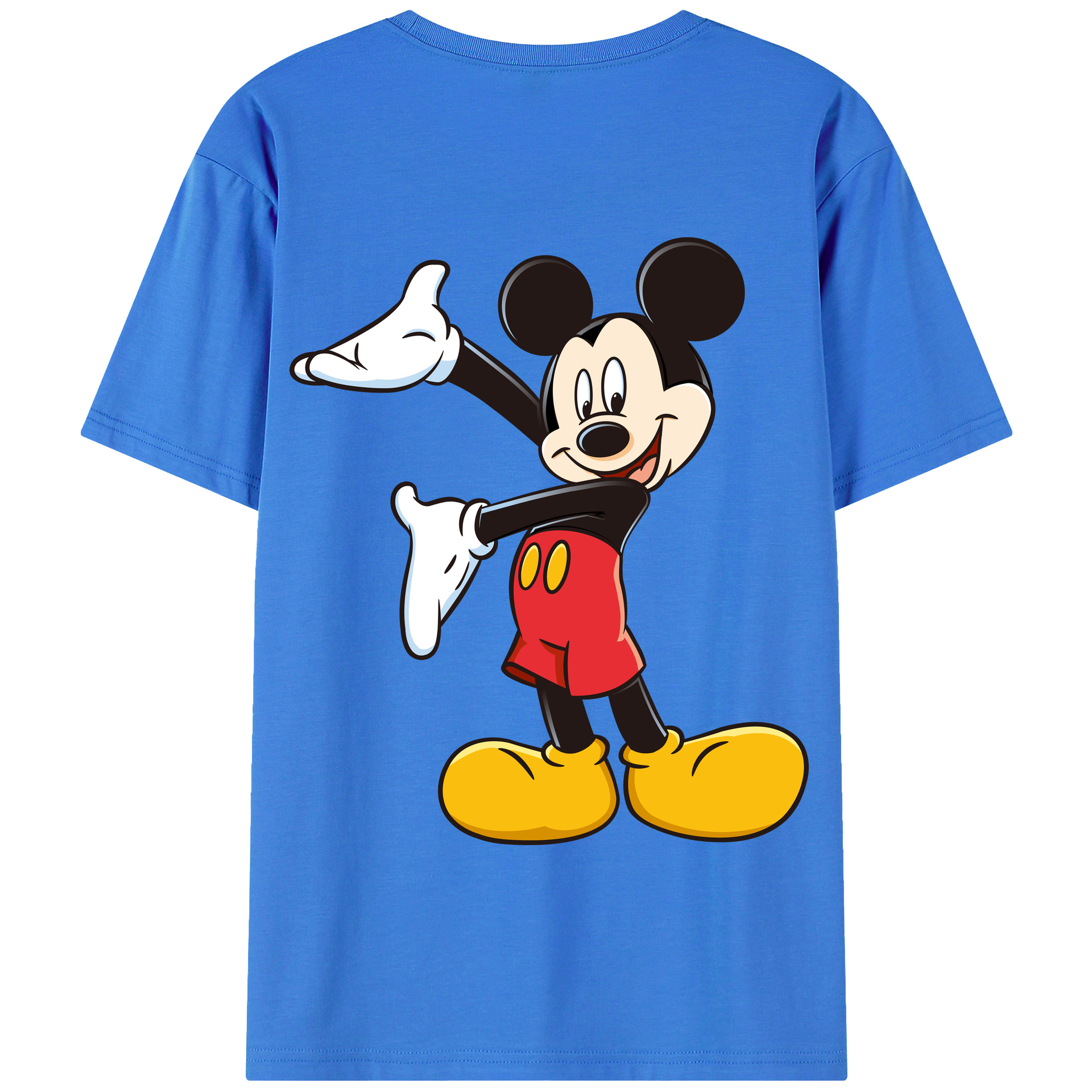 （画像用） ミッキーマウス Mickey Mouse 綿100％半袖Tシャツ（背面プリント）