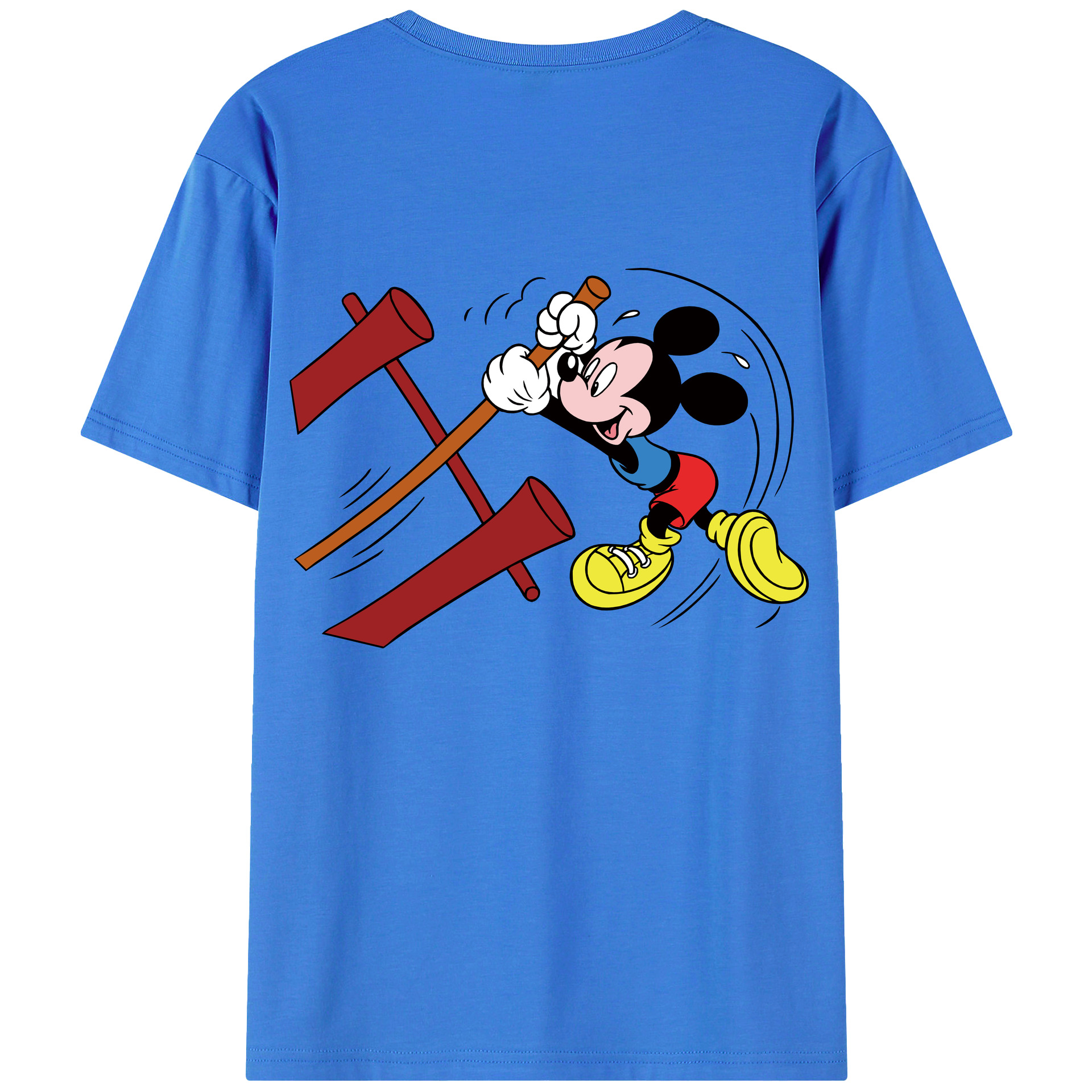 （画像用） ミッキーマウス Mickey Mouse 綿100％半袖Tシャツ（背面プリント）