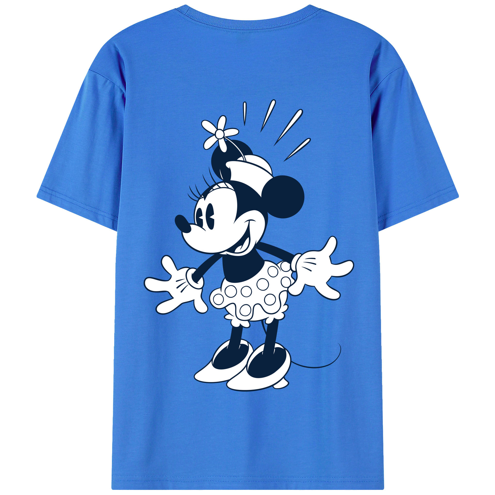 （画像用） ミッキーマウス Mickey Mouse 綿100％半袖Tシャツ（背面プリント）
