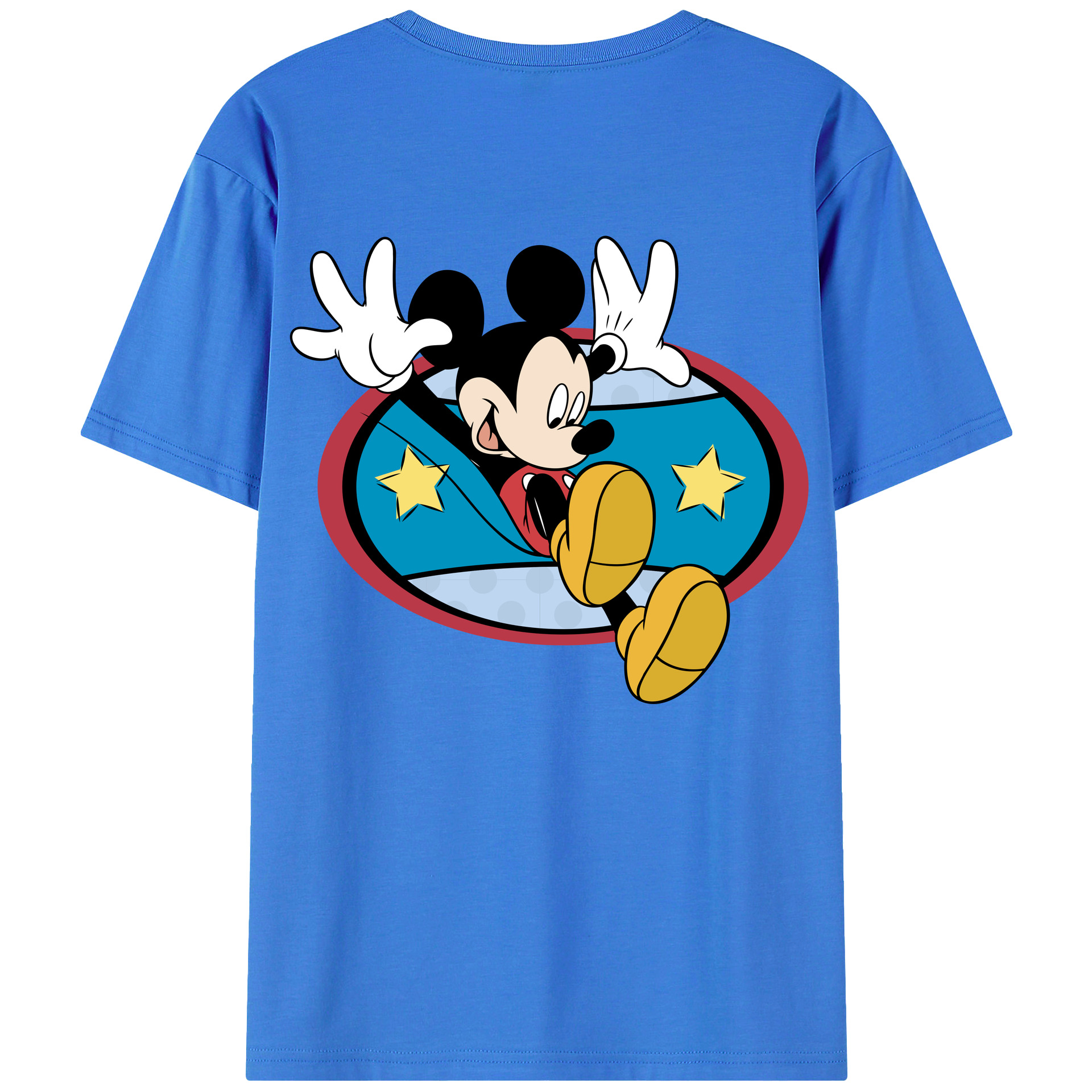（画像用） ミッキーマウス Mickey Mouse 綿100％半袖Tシャツ（背面プリント）