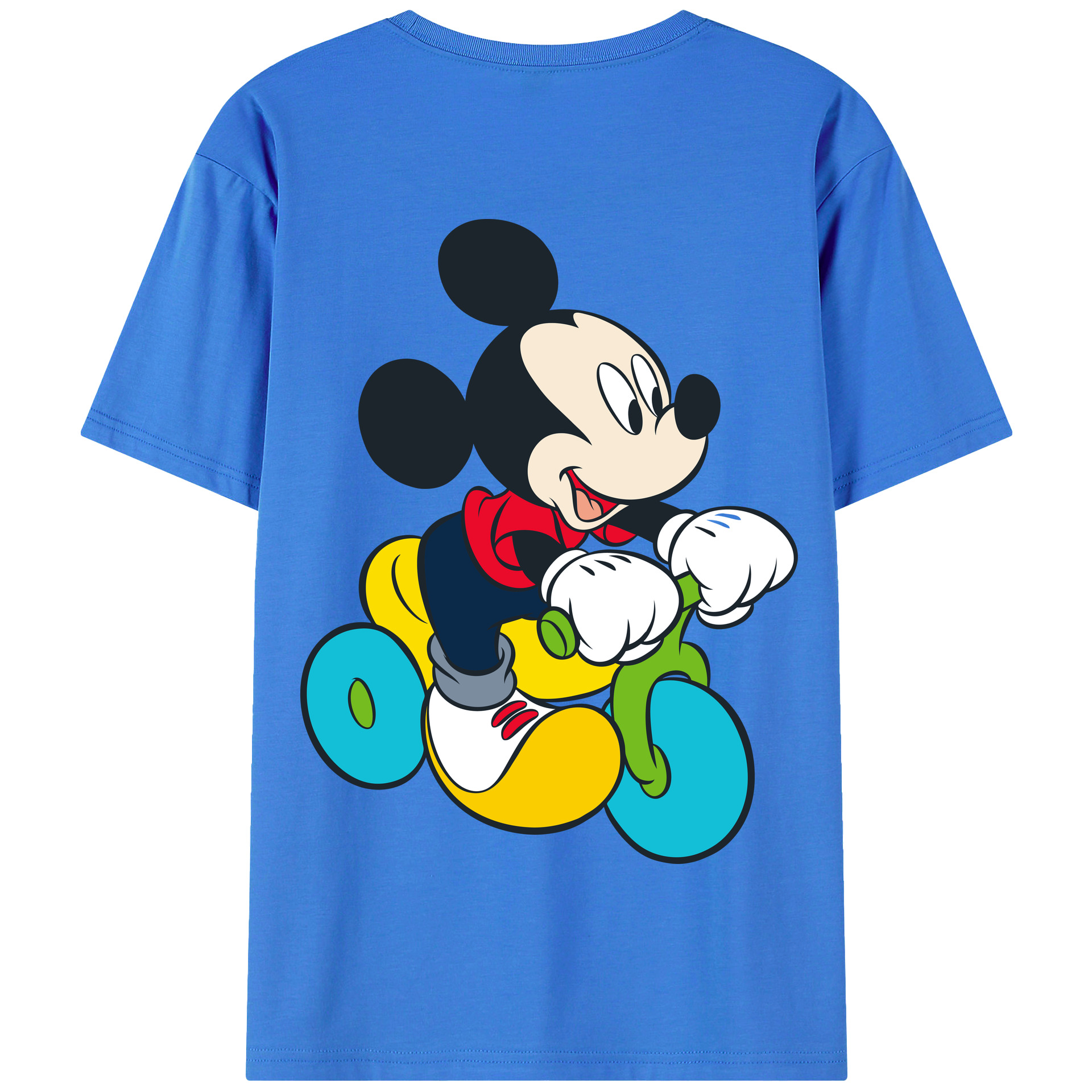 （画像用） ミッキーマウス Mickey Mouse 綿100％半袖Tシャツ（背面プリント）