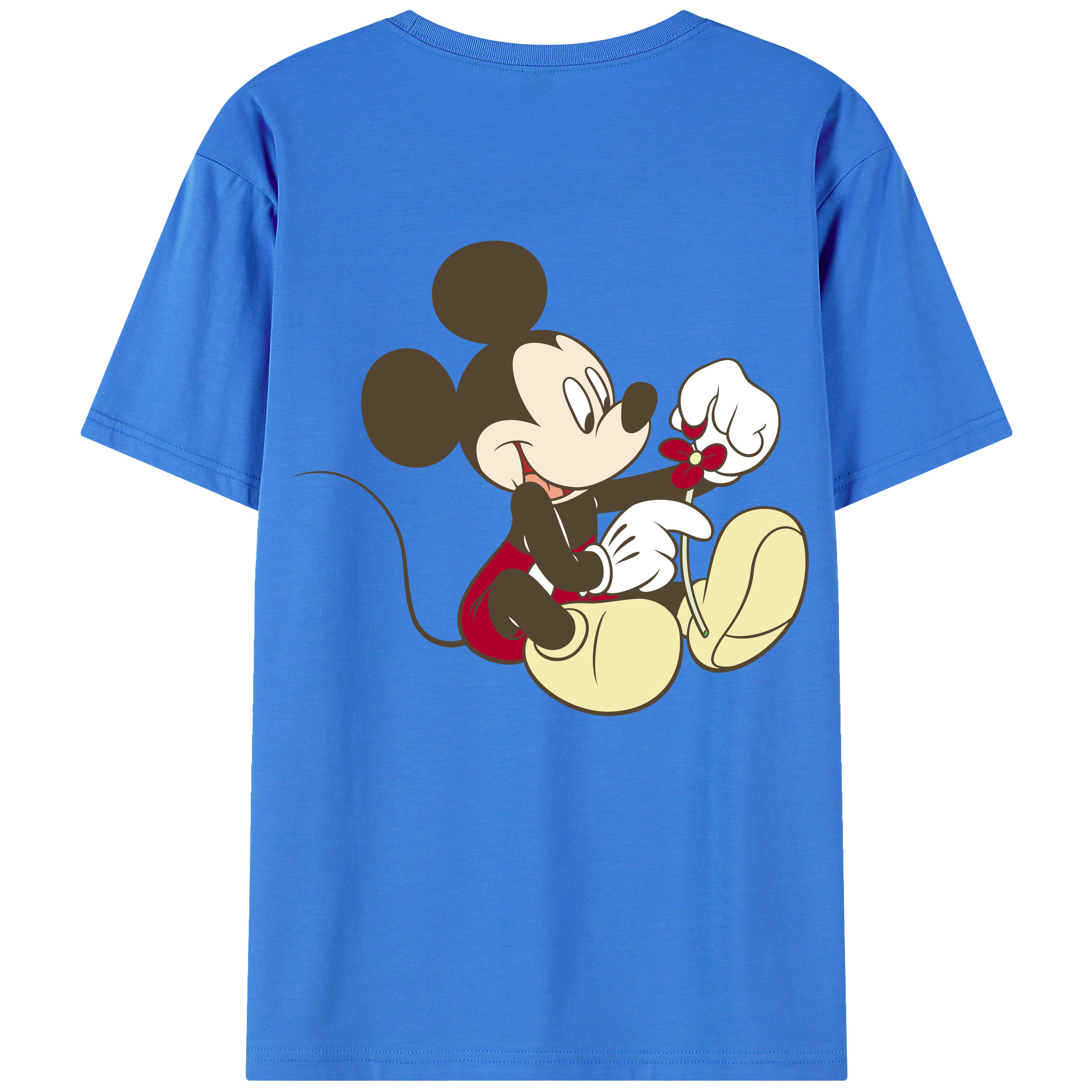 （画像用） ミッキーマウス Mickey Mouse 綿100％半袖Tシャツ（背面プリント）