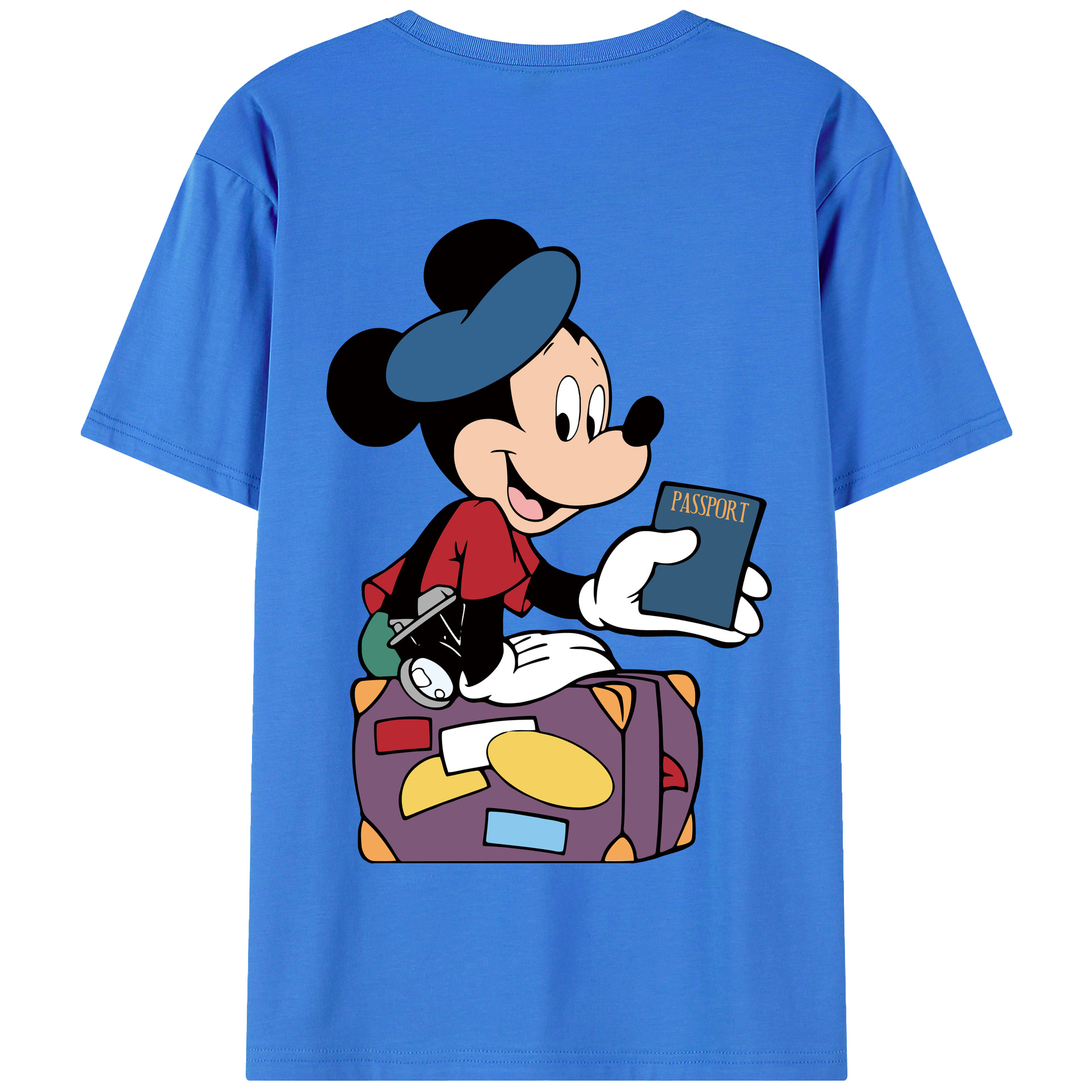 （画像用） ミッキーマウス Mickey Mouse 綿100％半袖Tシャツ（背面プリント）