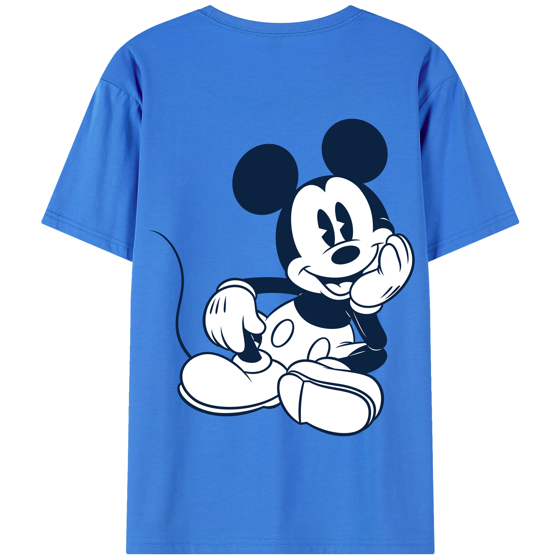 （画像用） ミッキーマウス Mickey Mouse 綿100％半袖Tシャツ（背面プリント）