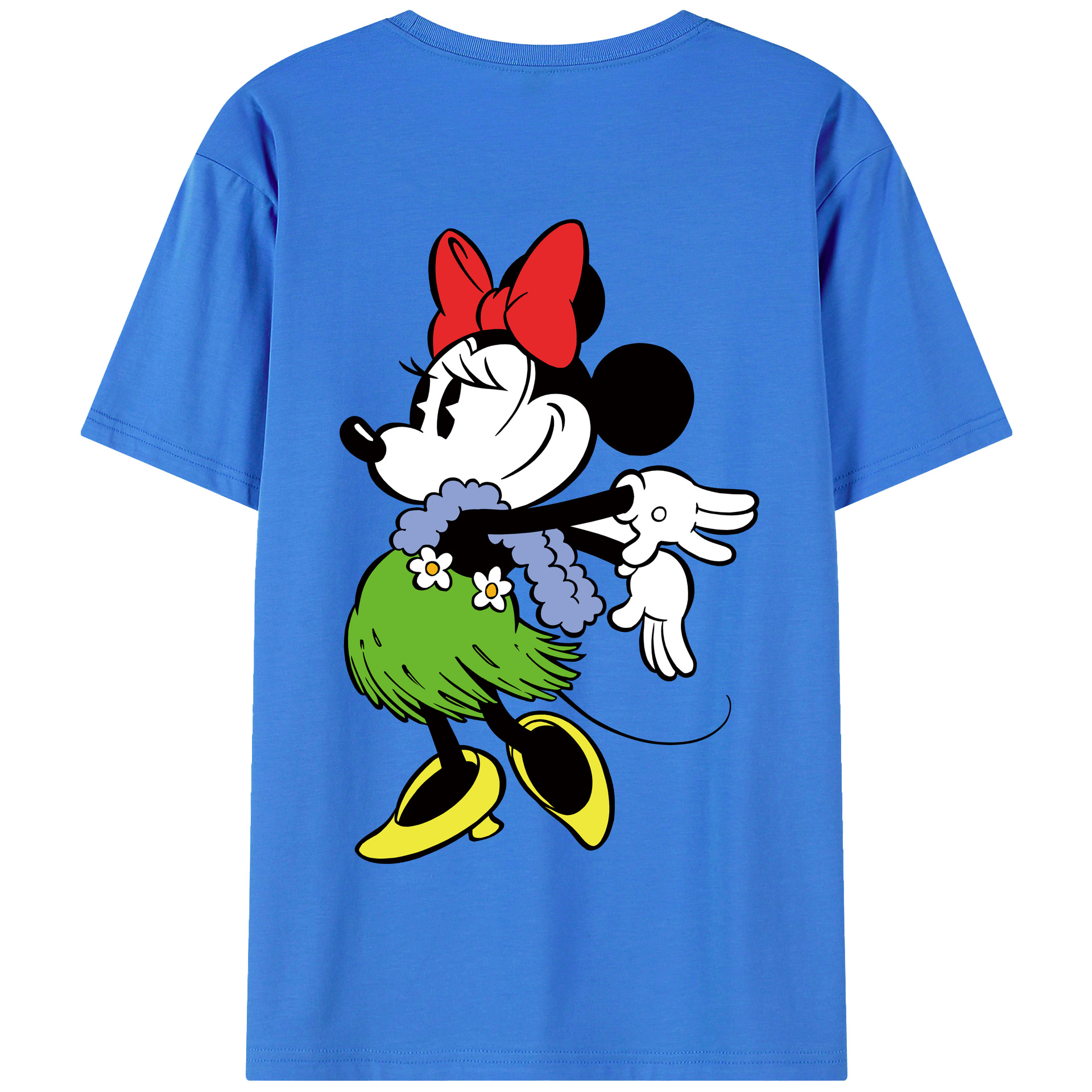 （画像用） ミッキーマウス Mickey Mouse 綿100％半袖Tシャツ（背面プリント）