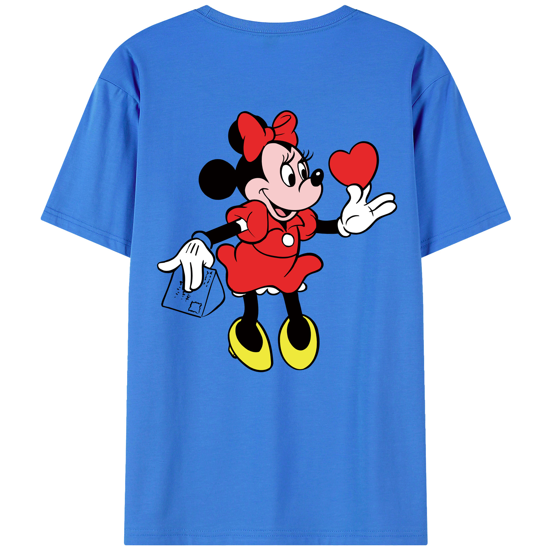 （画像用） ミッキーマウス Mickey Mouse 綿100％半袖Tシャツ（背面プリント）