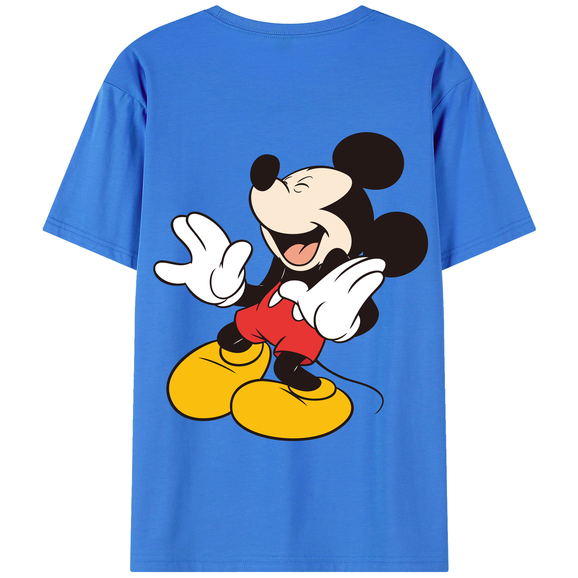 （画像用） ミッキーマウス Mickey Mouse 綿100％半袖Tシャツ（背面プリント）