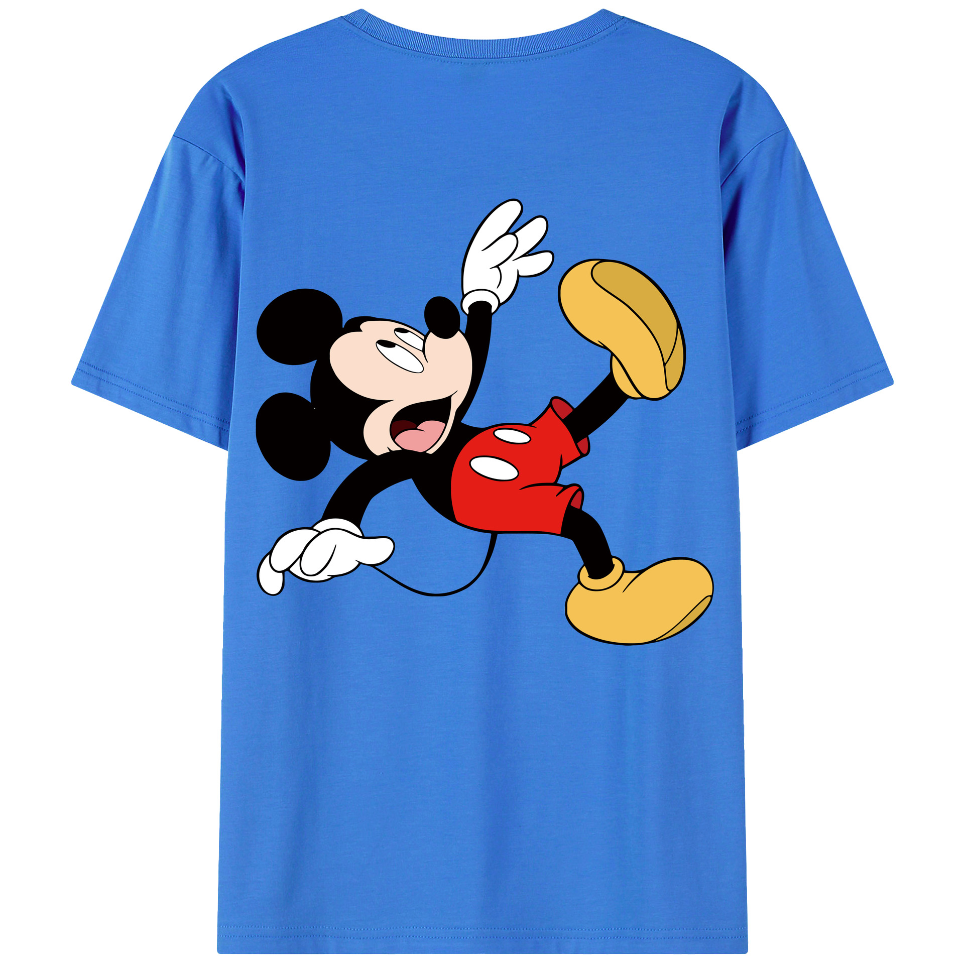 （画像用） ミッキーマウス Mickey Mouse 綿100％半袖Tシャツ（背面プリント）