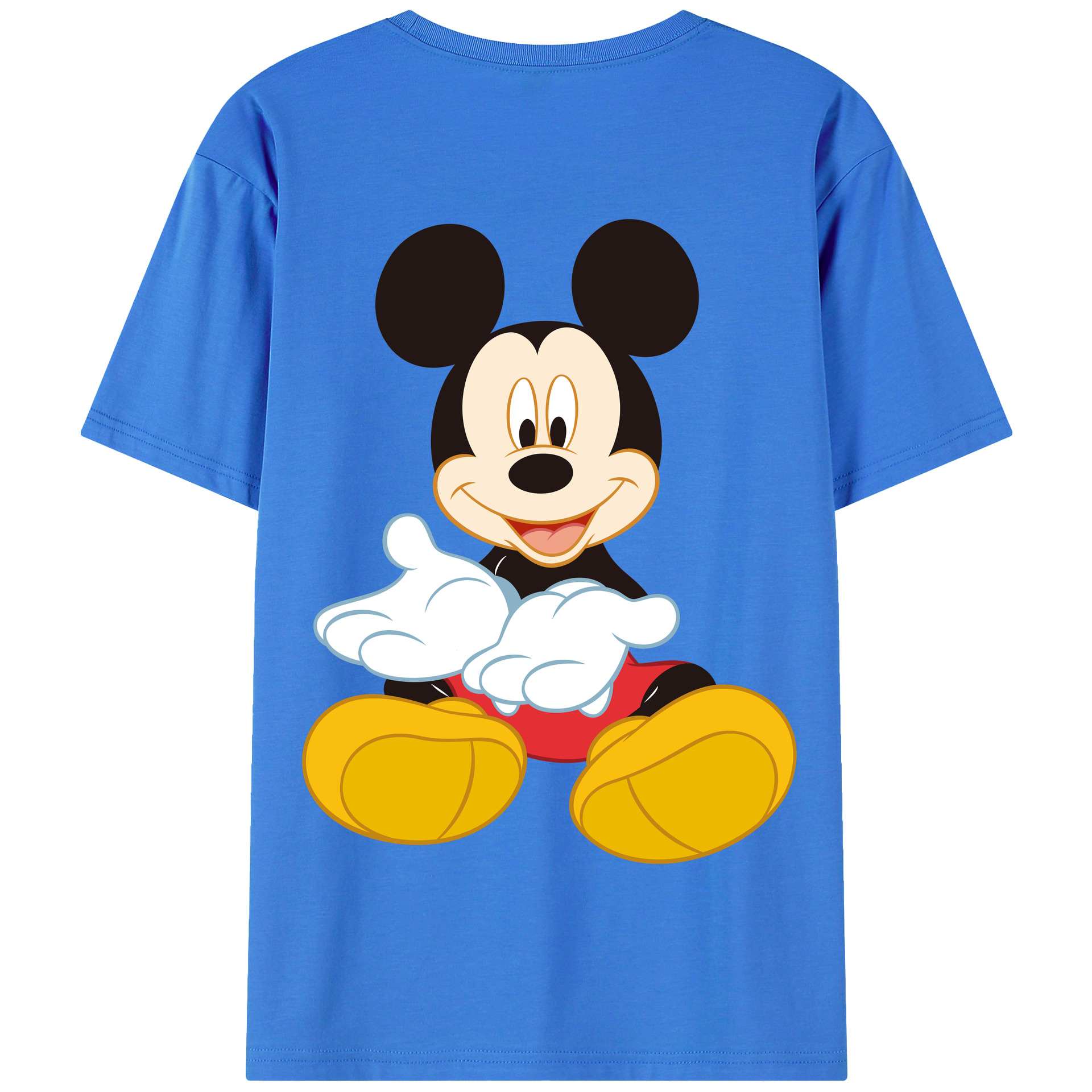 （画像用） ミッキーマウス Mickey Mouse 綿100％半袖Tシャツ（背面プリント）