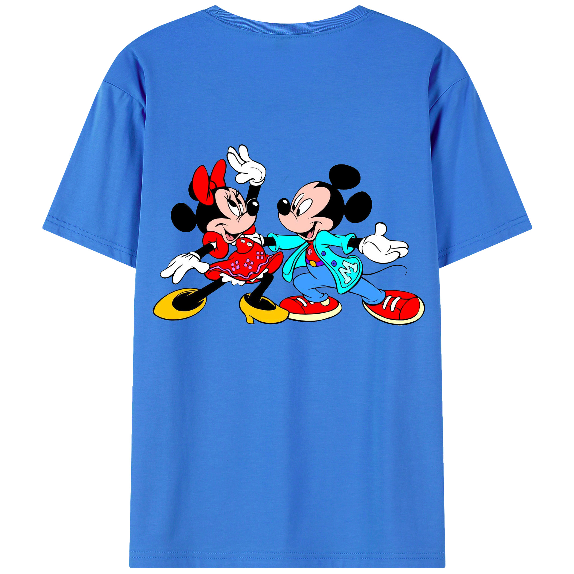 （画像用） ミッキーマウス Mickey Mouse 綿100％半袖Tシャツ（背面プリント）
