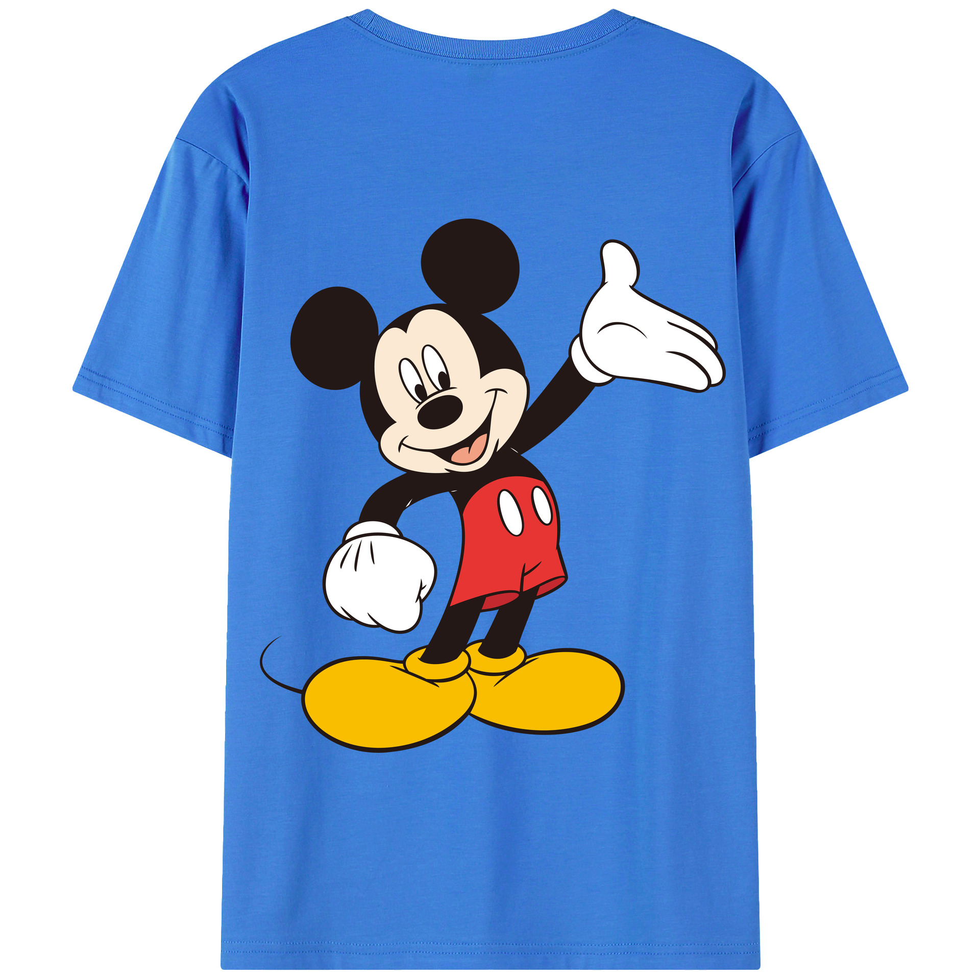 （画像用） ミッキーマウス Mickey Mouse 綿100％半袖Tシャツ（背面プリント）