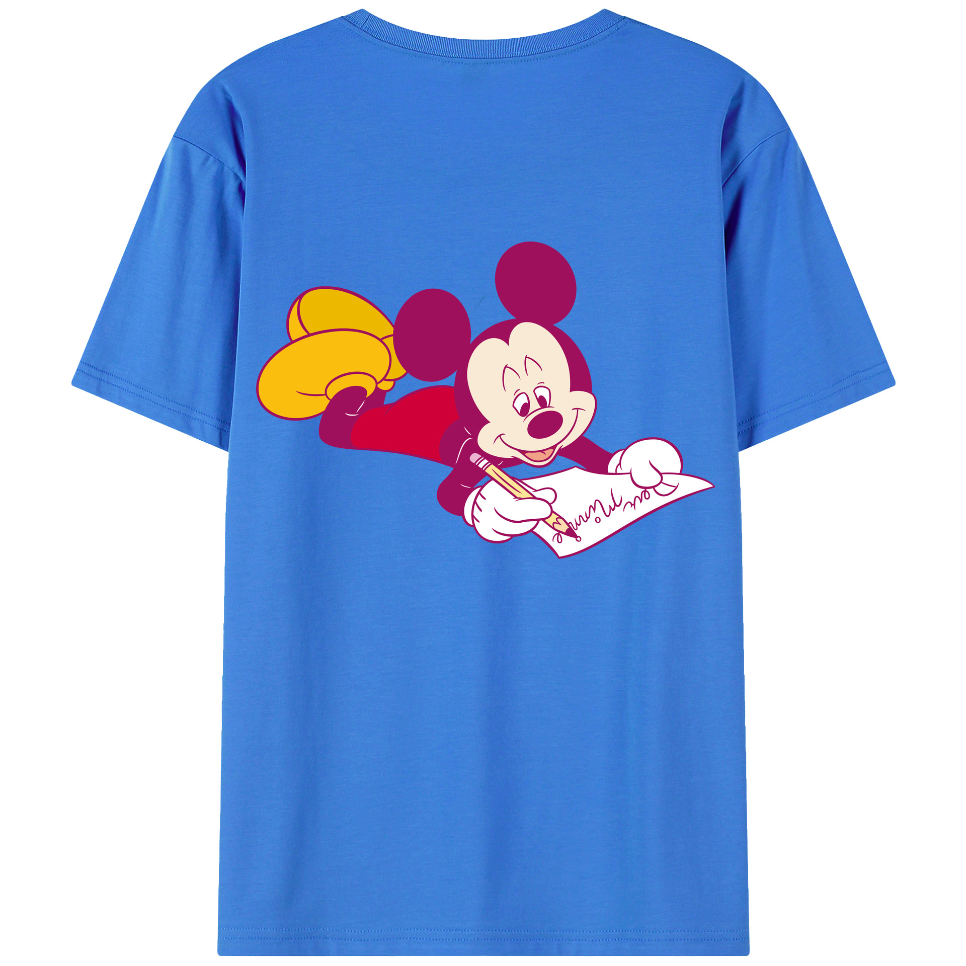 （画像用） ミッキーマウス Mickey Mouse 綿100％半袖Tシャツ（背面プリント）