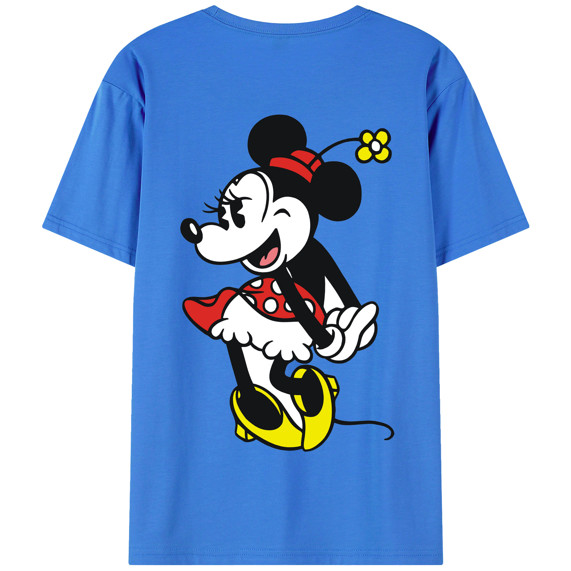 （画像用） ミッキーマウス Mickey Mouse 綿100％半袖Tシャツ（背面プリント）