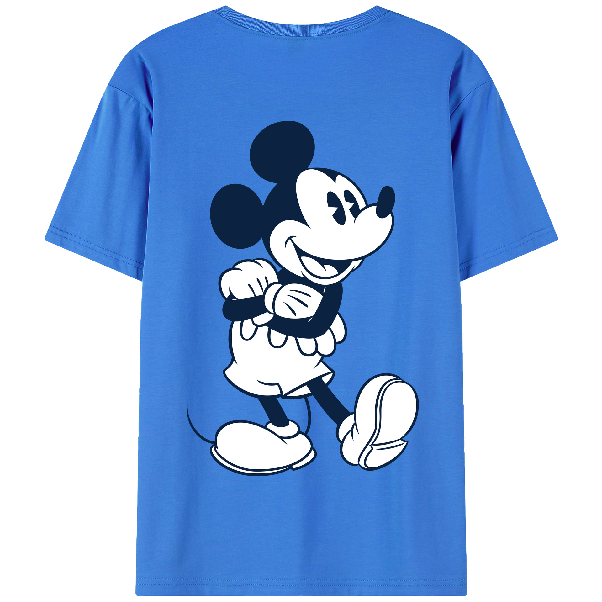 （画像用） ミッキーマウス Mickey Mouse 綿100％半袖Tシャツ（背面プリント）