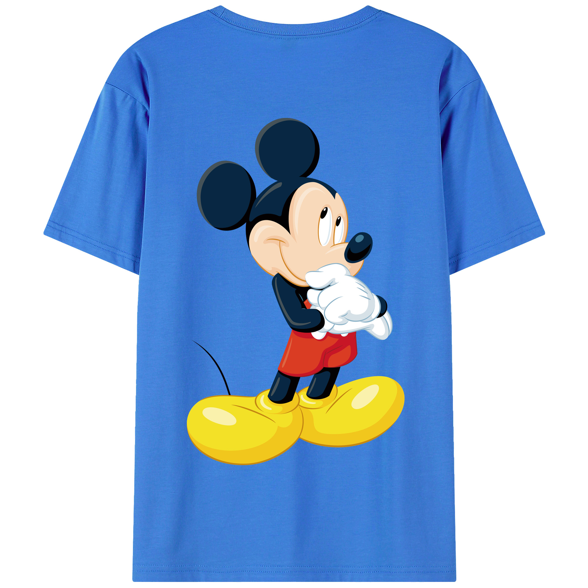 （画像用） ミッキーマウス Mickey Mouse 綿100％半袖Tシャツ（背面プリント）