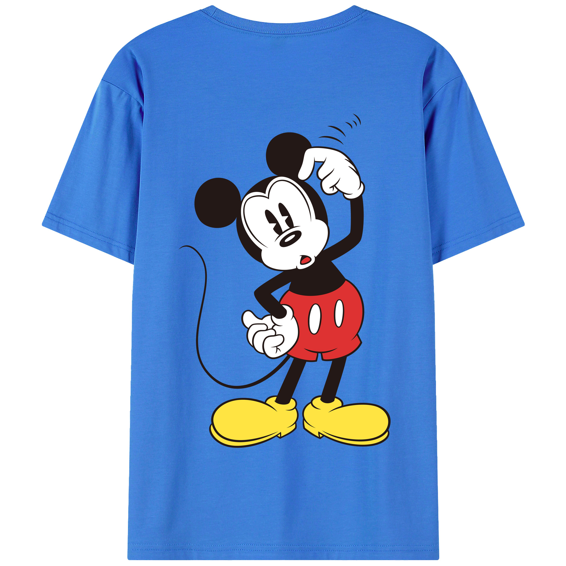 （画像用） ミッキーマウス Mickey Mouse 綿100％半袖Tシャツ（背面プリント）