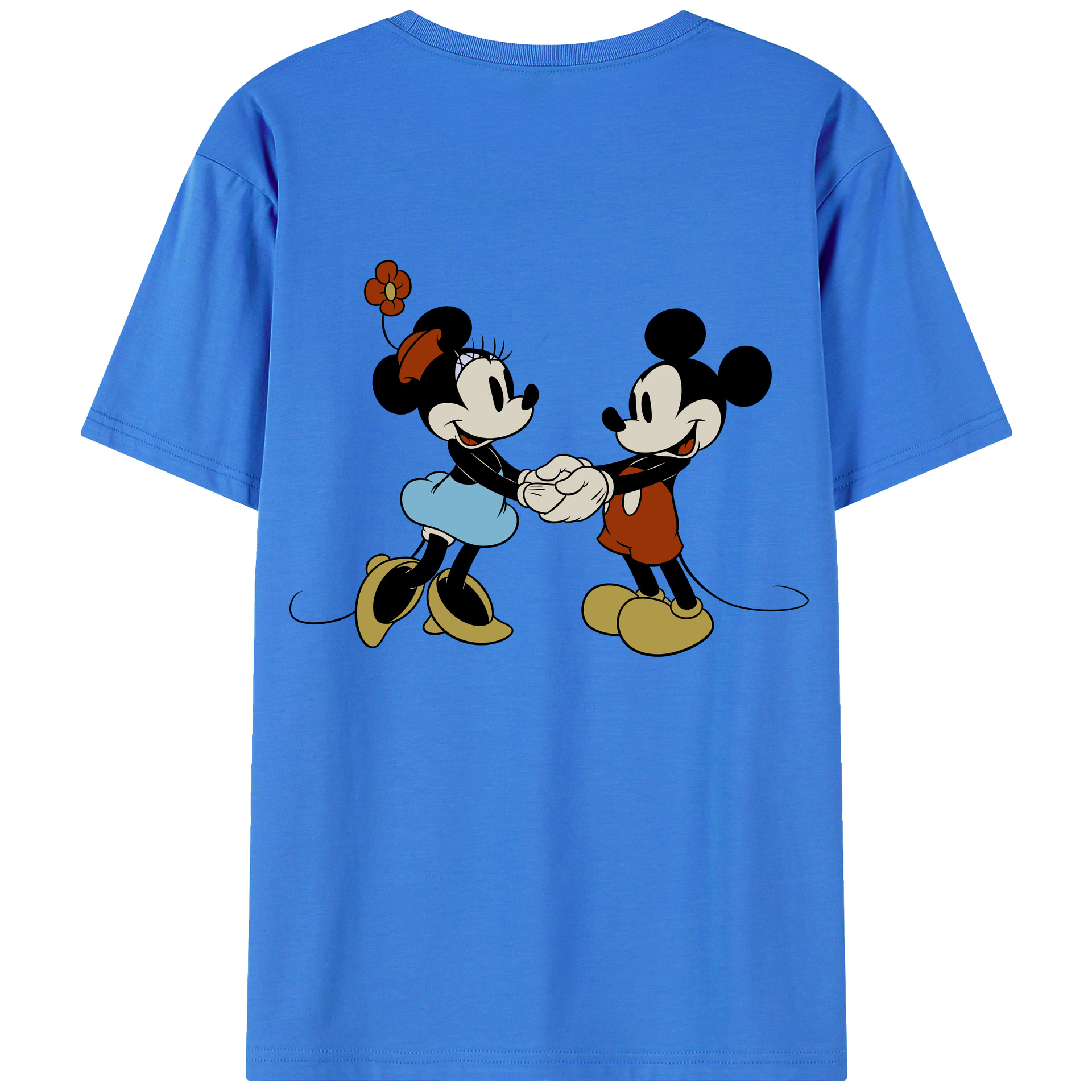 （画像用） ミッキーマウス Mickey Mouse 綿100％半袖Tシャツ（背面プリント）