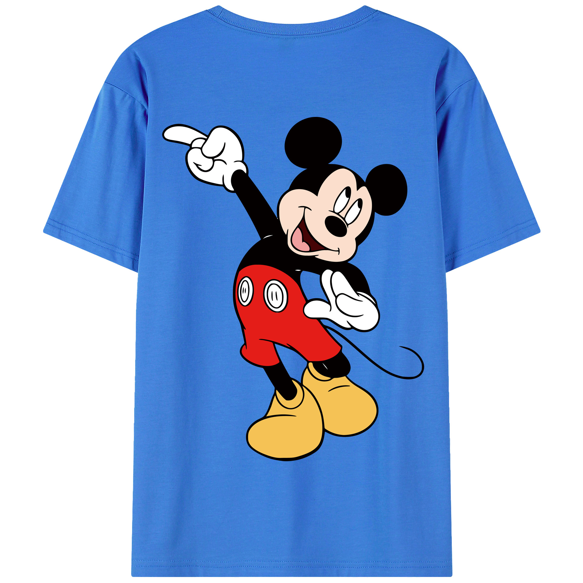 （画像用） ミッキーマウス Mickey Mouse 綿100％半袖Tシャツ（背面プリント）
