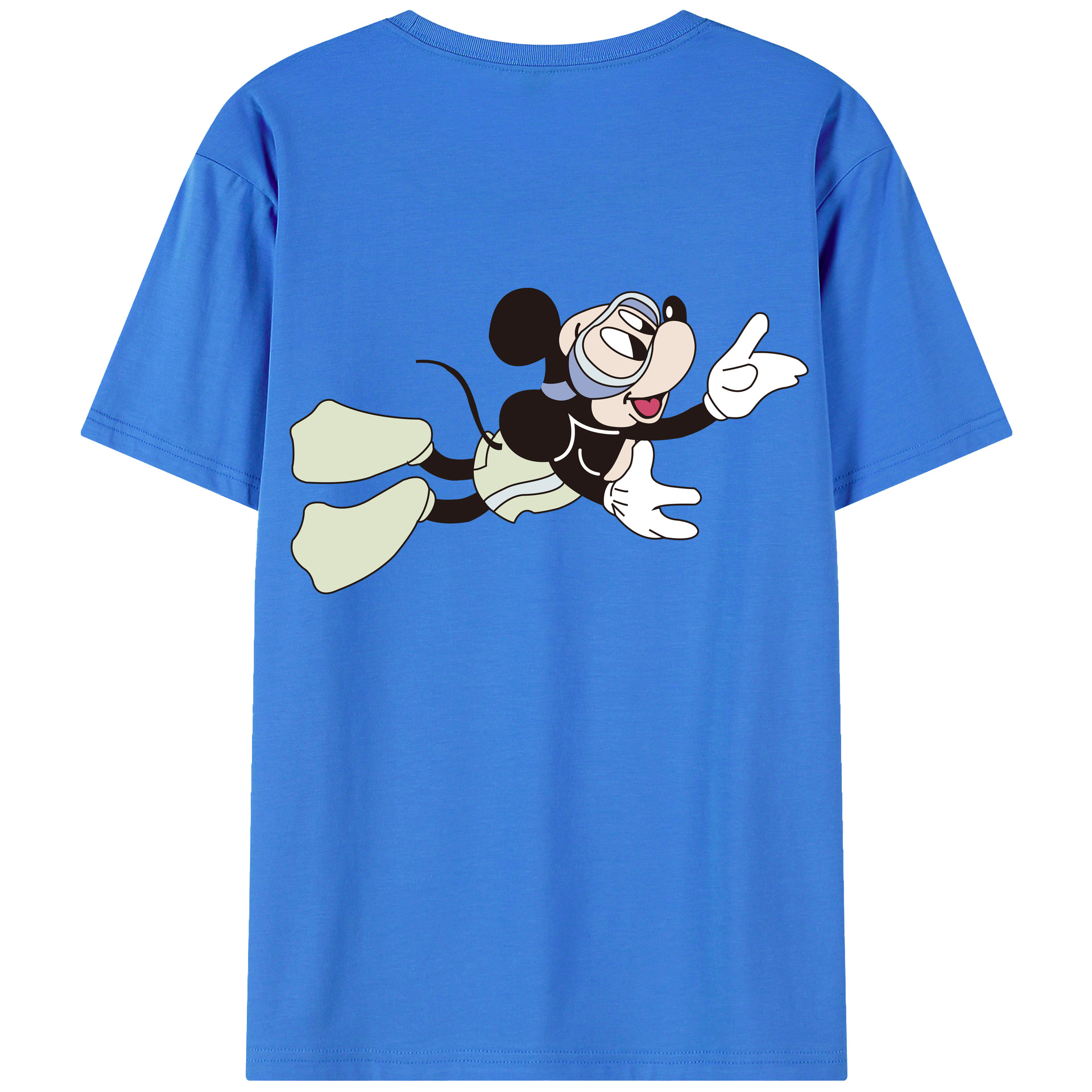 （画像用） ミッキーマウス Mickey Mouse 綿100％半袖Tシャツ（背面プリント）