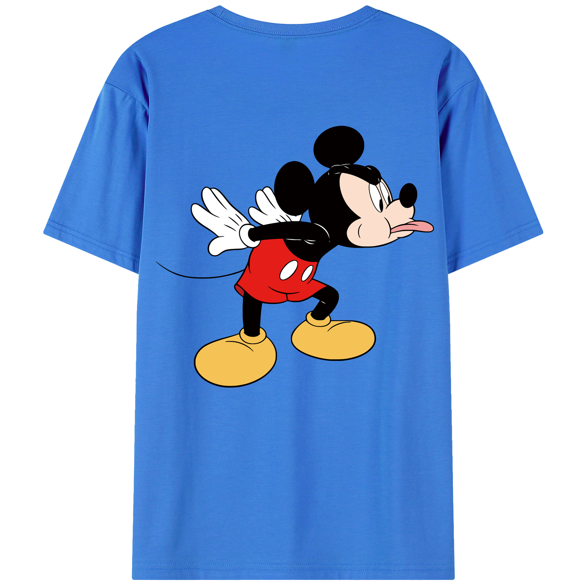 （画像用） ミッキーマウス Mickey Mouse 綿100％半袖Tシャツ（背面プリント）