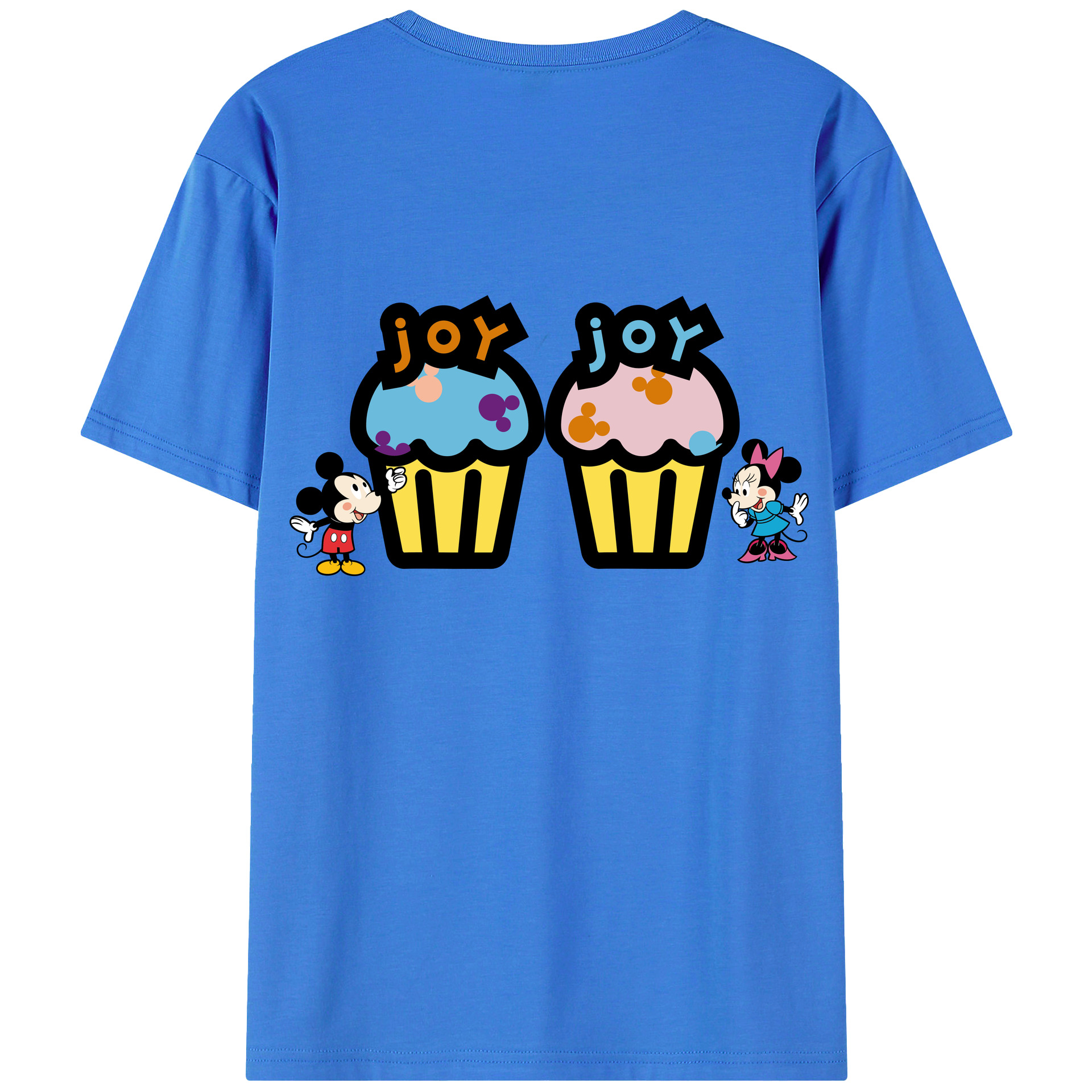 （画像用） ミッキーマウス Mickey Mouse 綿100％半袖Tシャツ（背面プリント）
