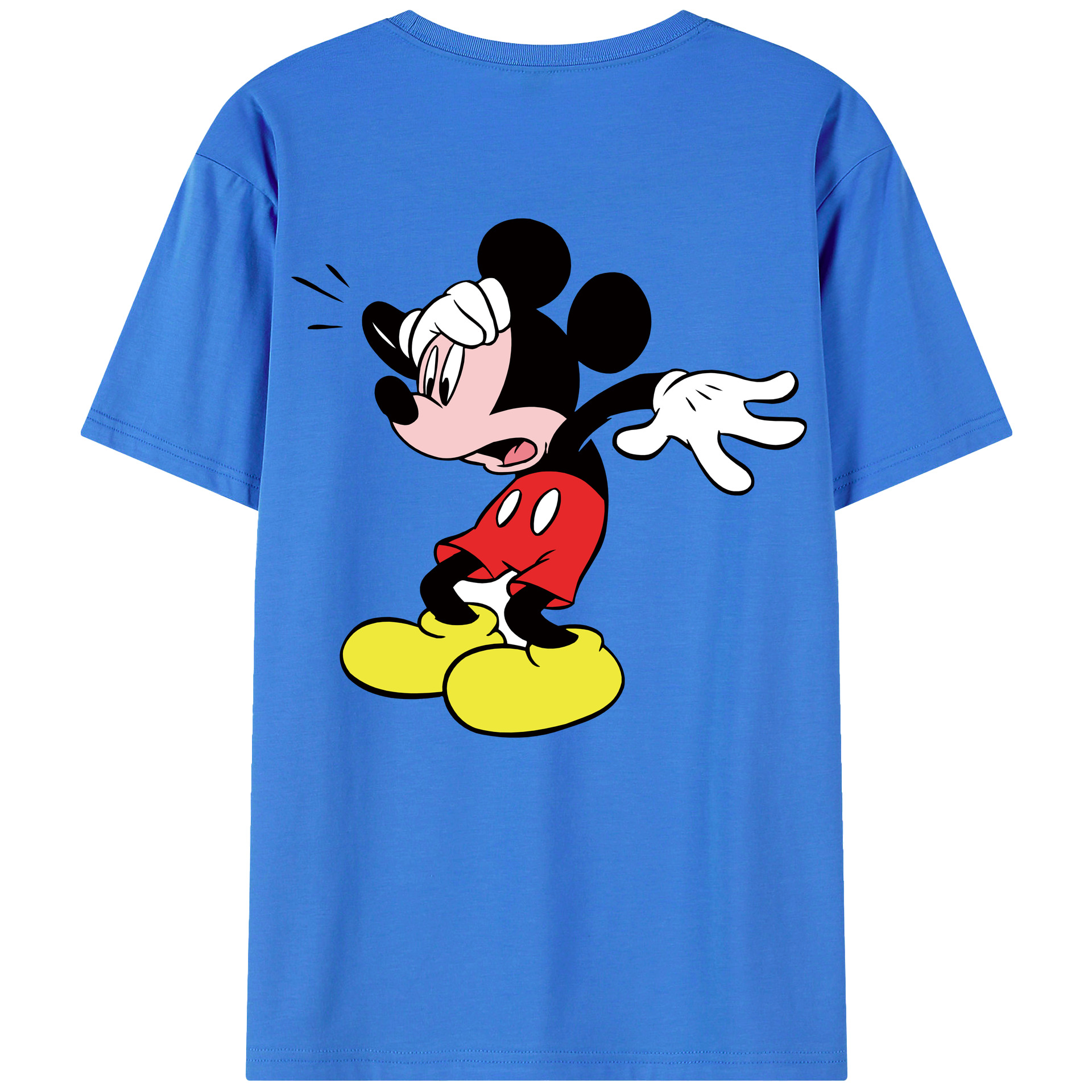 （画像用） ミッキーマウス Mickey Mouse 綿100％半袖Tシャツ（背面プリント）