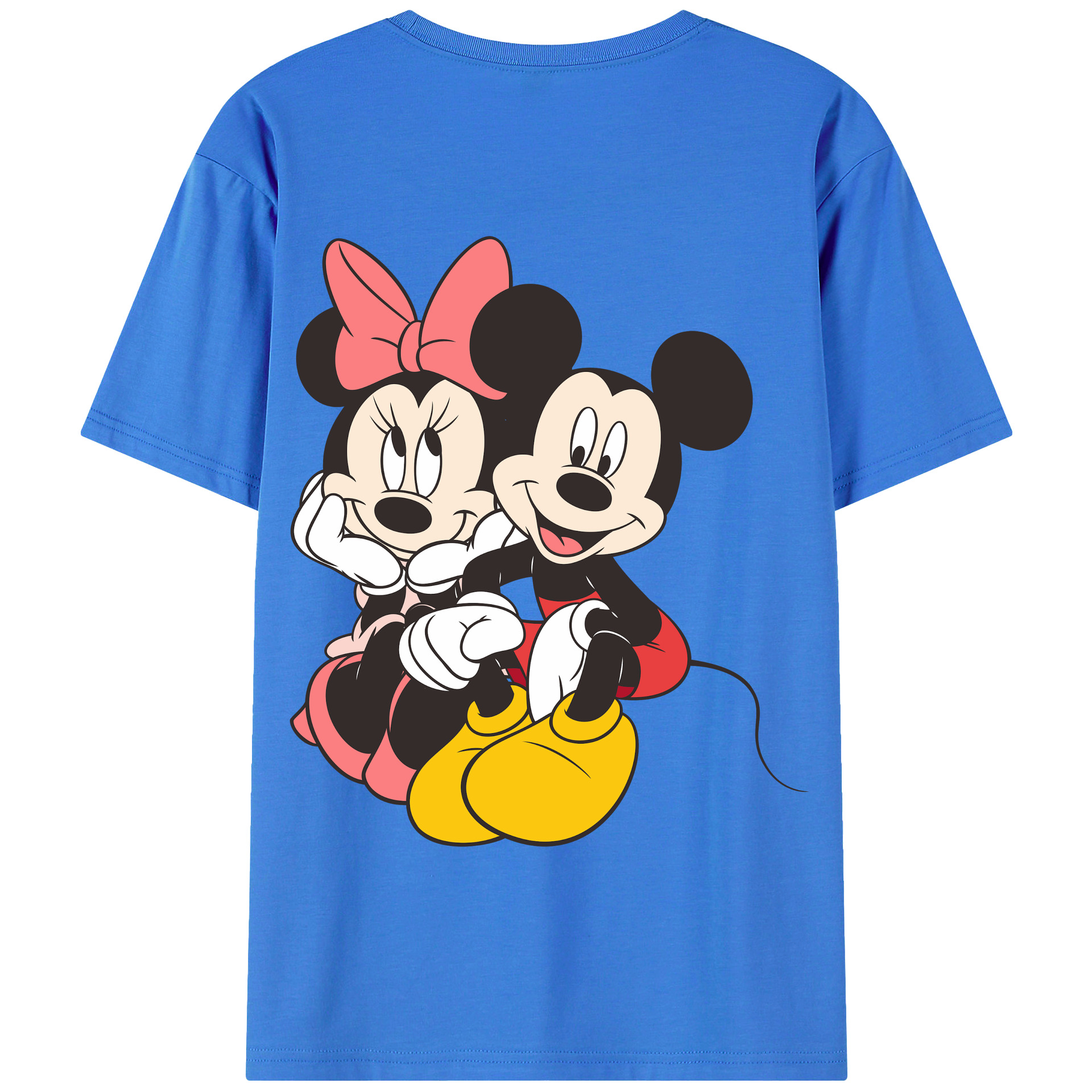 （画像用） ミッキーマウス Mickey Mouse 綿100％半袖Tシャツ（背面プリント）