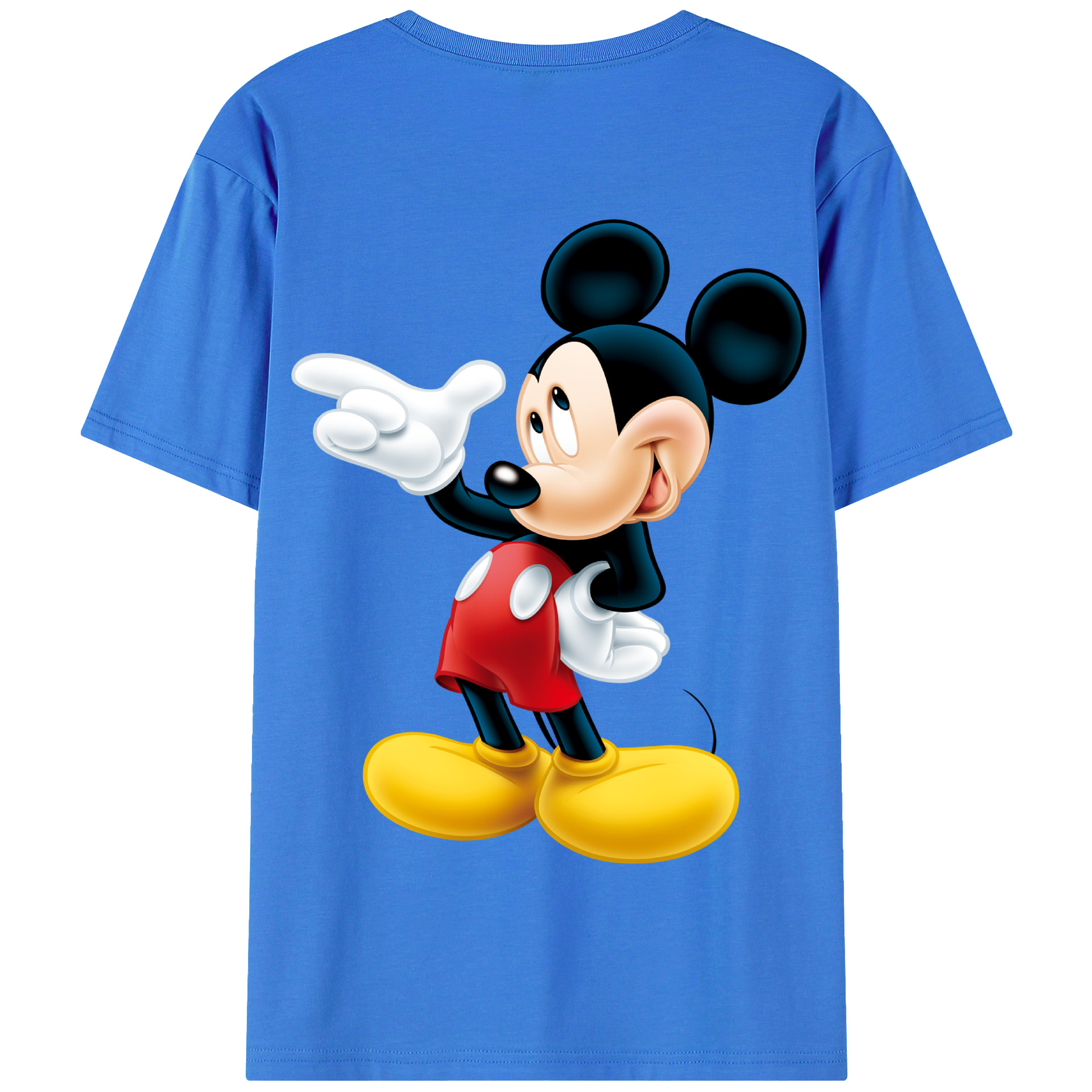 （画像用） ミッキーマウス Mickey Mouse 綿100％半袖Tシャツ（背面プリント）