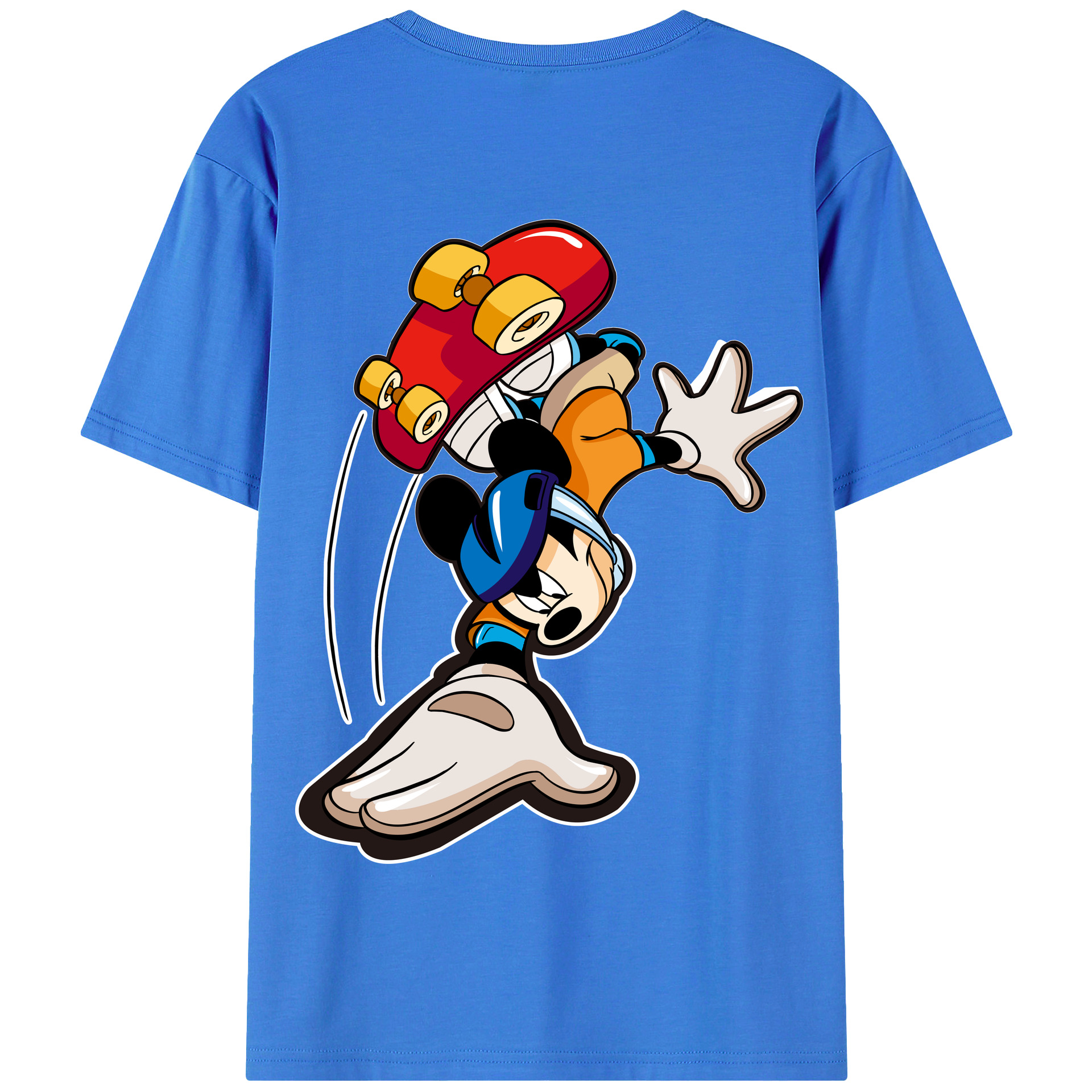 （画像用） ミッキーマウス Mickey Mouse 綿100％半袖Tシャツ（背面プリント）