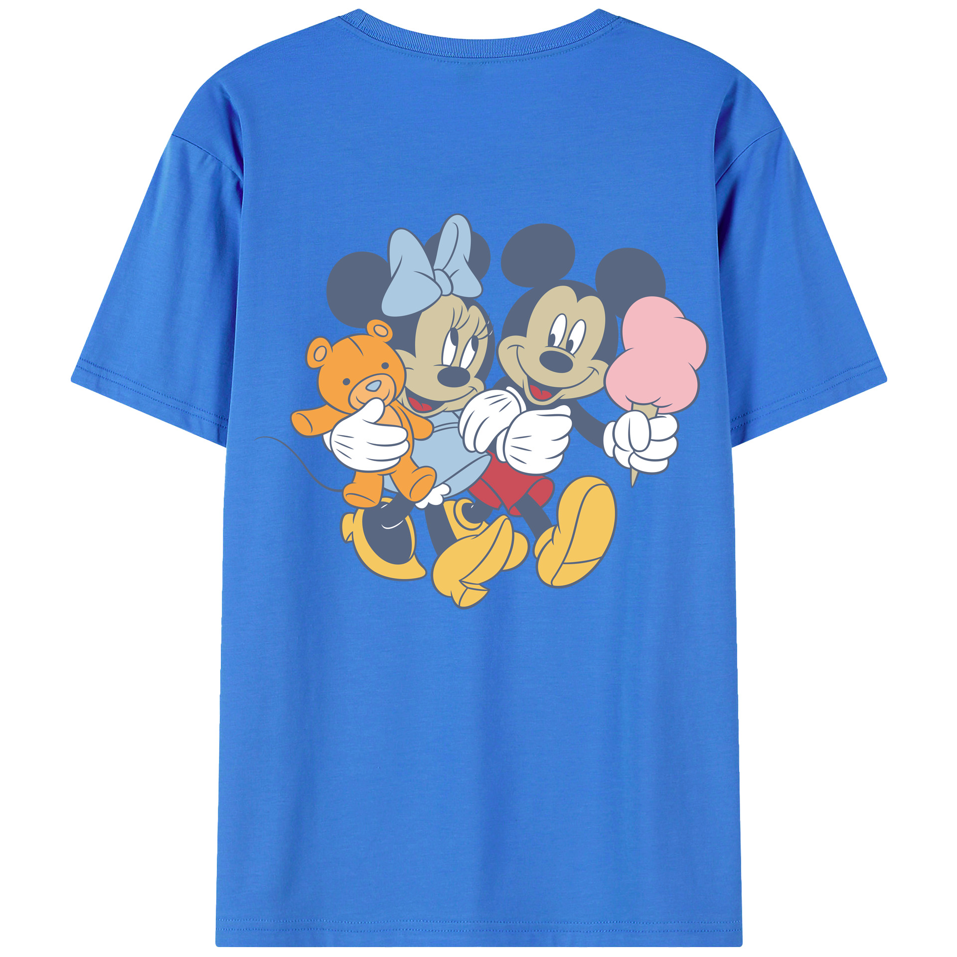 （画像用） ミッキーマウス Mickey Mouse 綿100％半袖Tシャツ（背面プリント）
