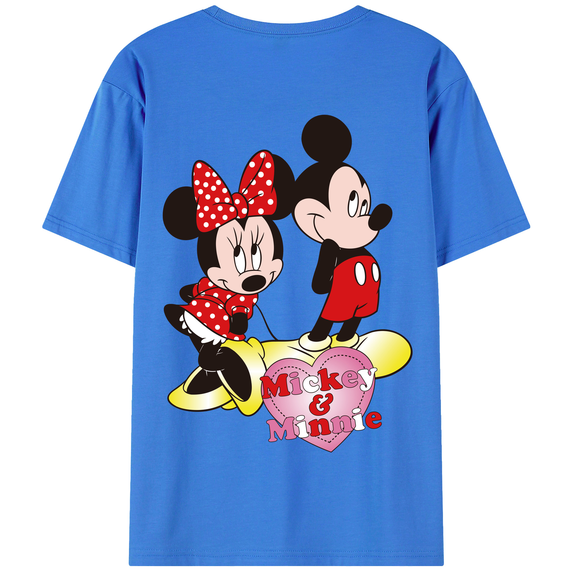 （画像用） ミッキーマウス Mickey Mouse 綿100％半袖Tシャツ（背面プリント）