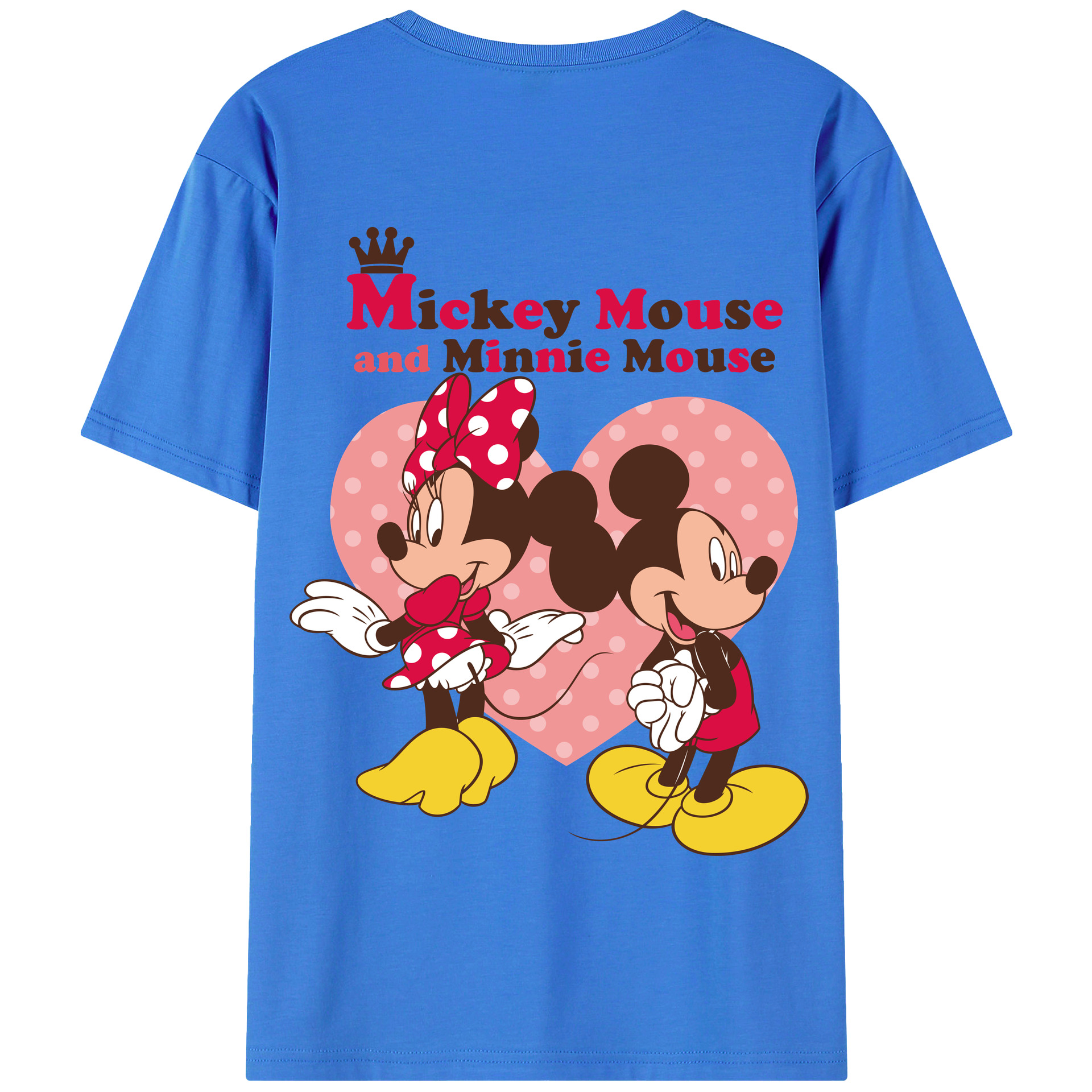 （画像用） ミッキーマウス Mickey Mouse 綿100％半袖Tシャツ（背面プリント）