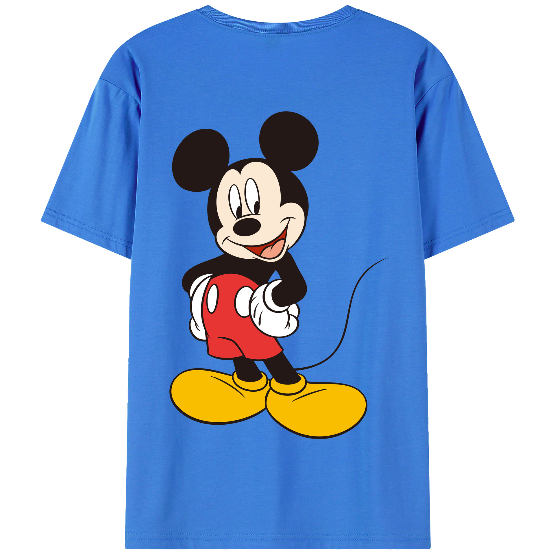 （画像用） ミッキーマウス Mickey Mouse 綿100％半袖Tシャツ（背面プリント）