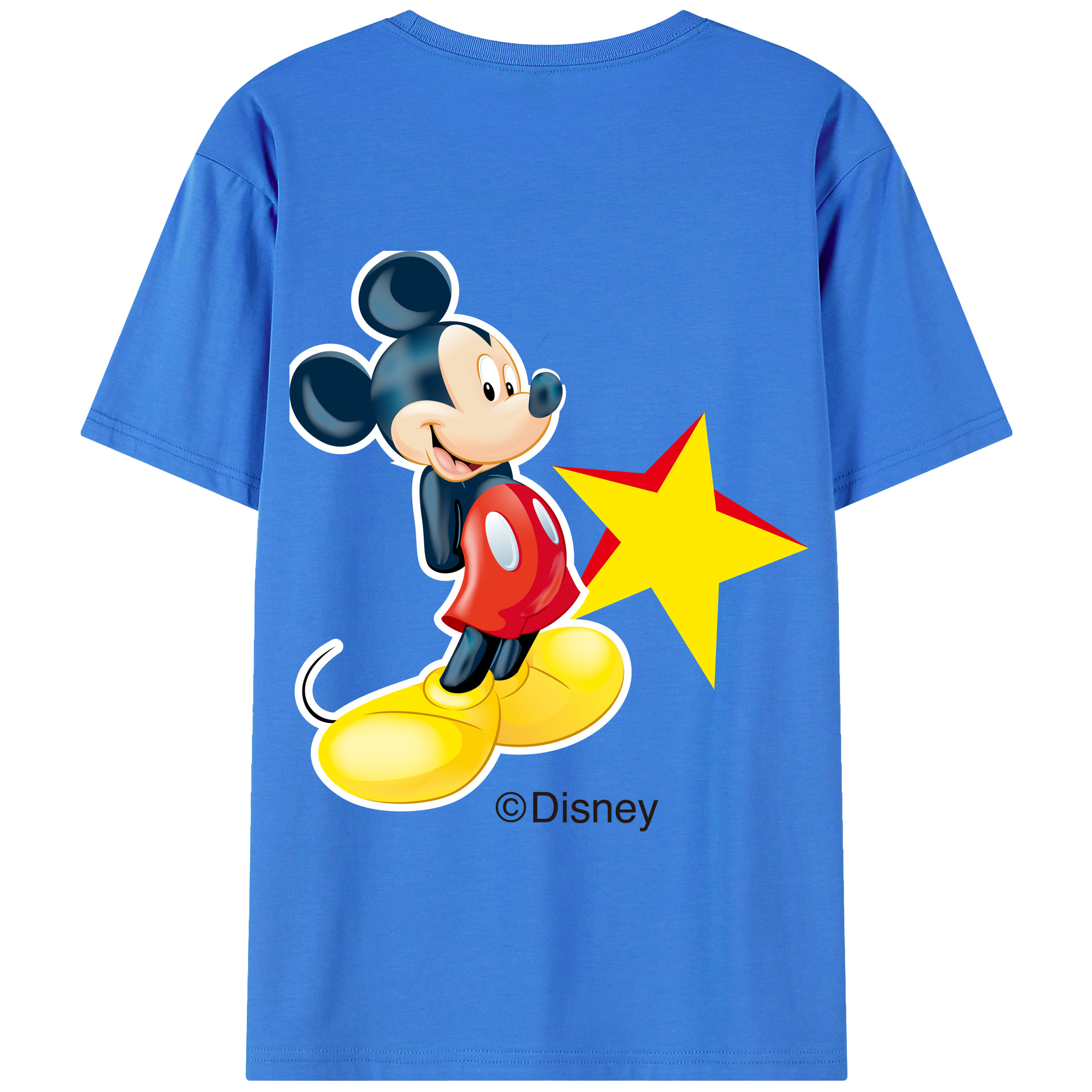 （画像用） ミッキーマウス Mickey Mouse 綿100％半袖Tシャツ（背面プリント）