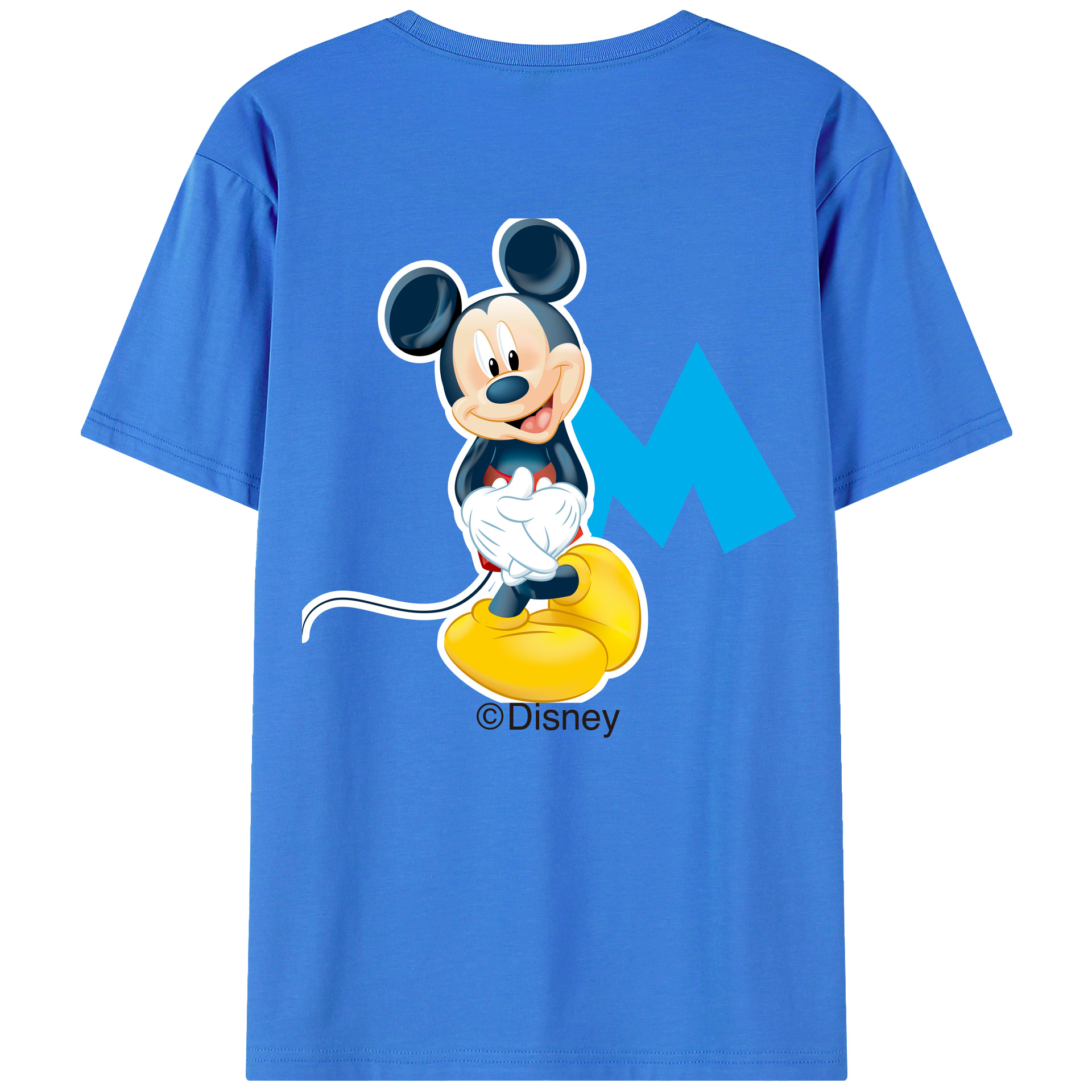 （画像用） ミッキーマウス Mickey Mouse 綿100％半袖Tシャツ（背面プリント）