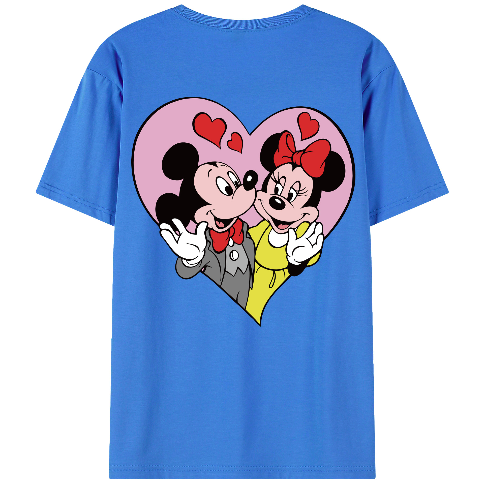 （画像用） ミッキーマウス Mickey Mouse 綿100％半袖Tシャツ（背面プリント）