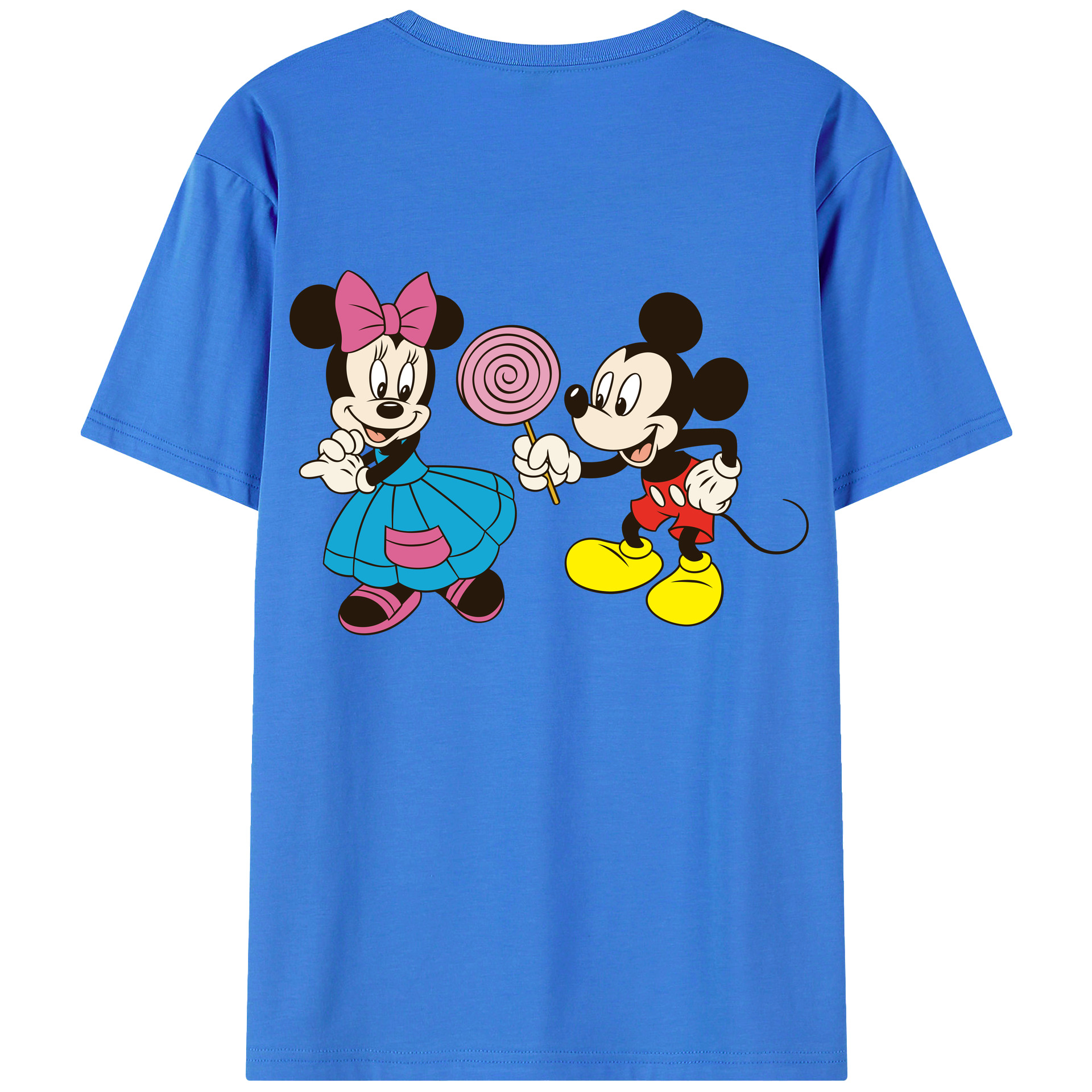 （画像用） ミッキーマウス Mickey Mouse 綿100％半袖Tシャツ（背面プリント）