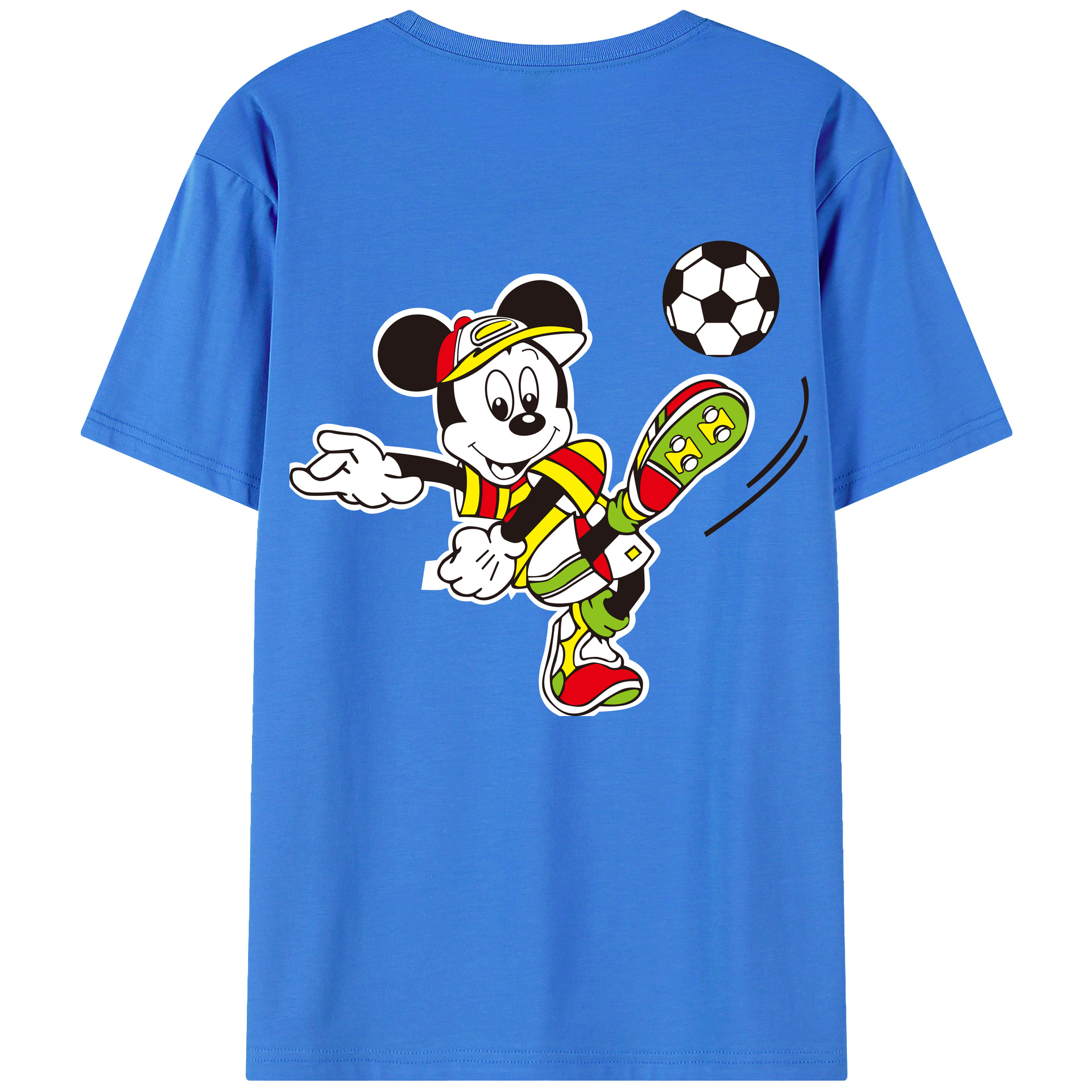 （画像用） ミッキーマウス Mickey Mouse 綿100％半袖Tシャツ（背面プリント）