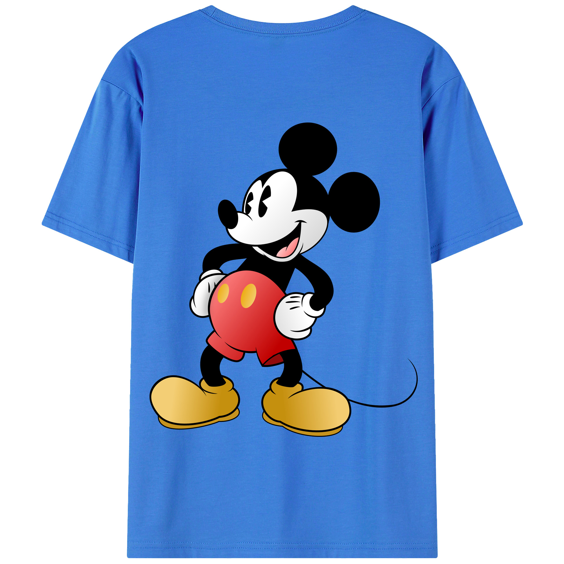 （画像用） ミッキーマウス Mickey Mouse 綿100％半袖Tシャツ（背面プリント）