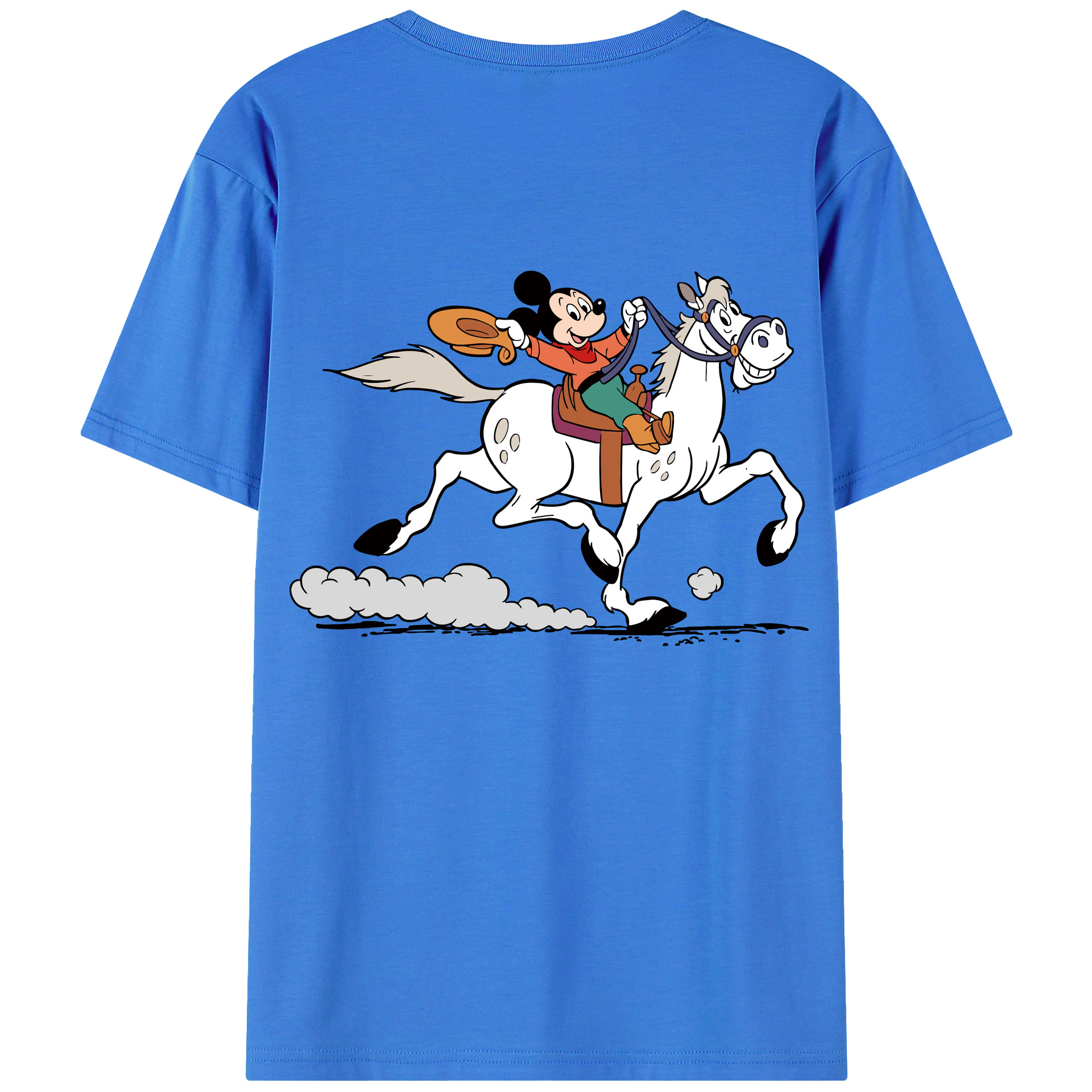 （画像用） ミッキーマウス Mickey Mouse 綿100％半袖Tシャツ（背面プリント）