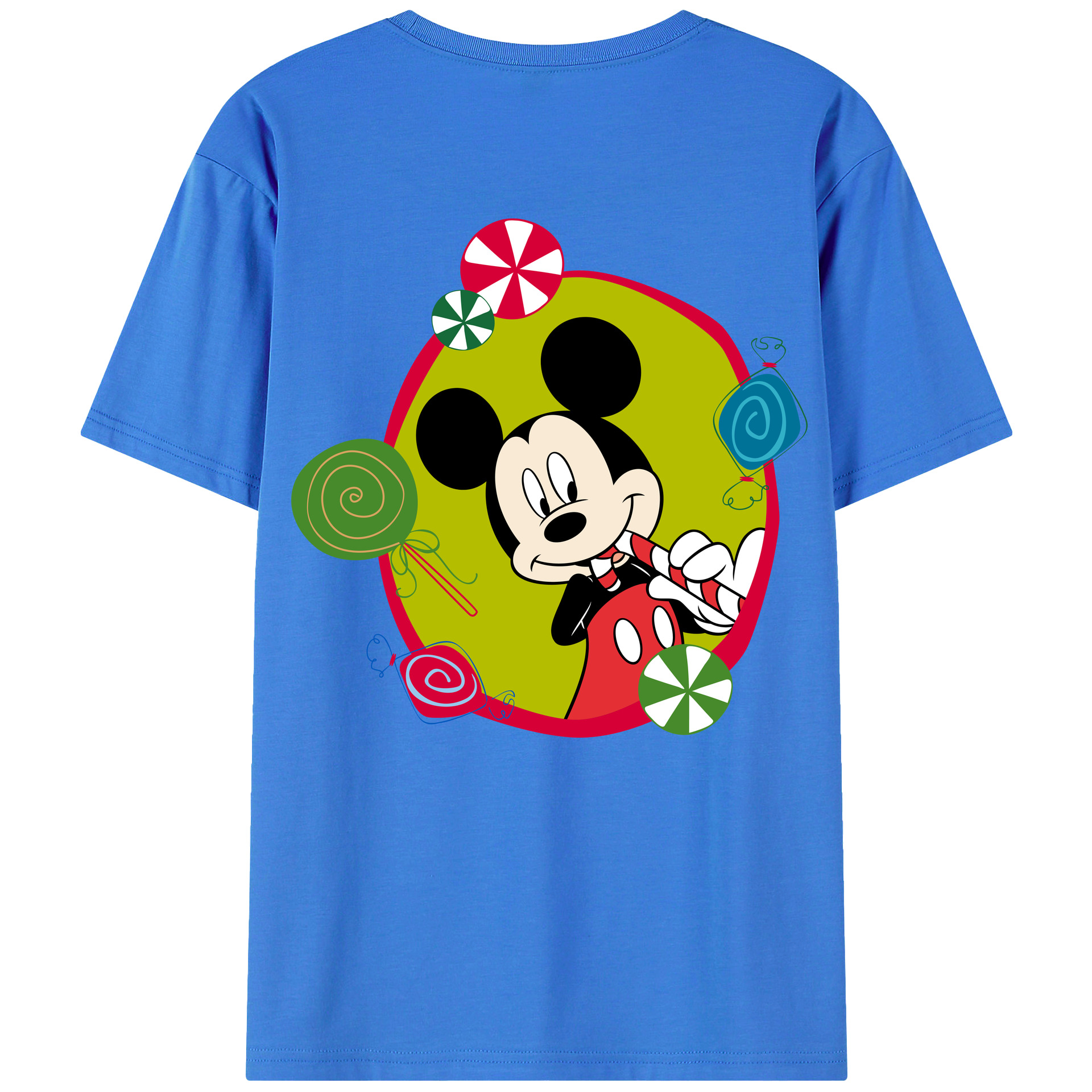 （画像用） ミッキーマウス Mickey Mouse 綿100％半袖Tシャツ（背面プリント）